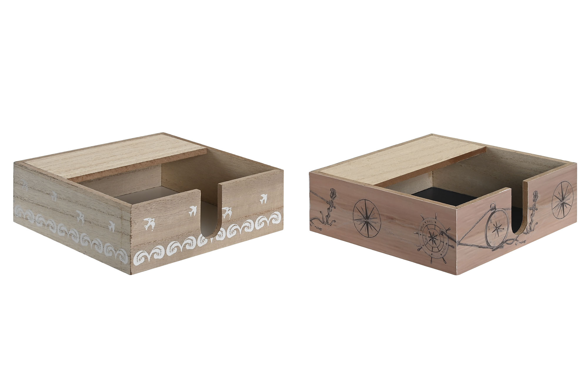SERVILLETERO MDF METAL 18X18X6 2 SURT.
