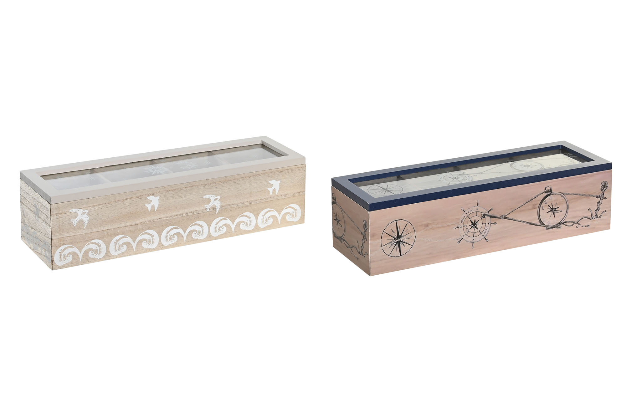 CAJA INFUSIONES MDF CRISTAL 30X9X8 2 SURT.