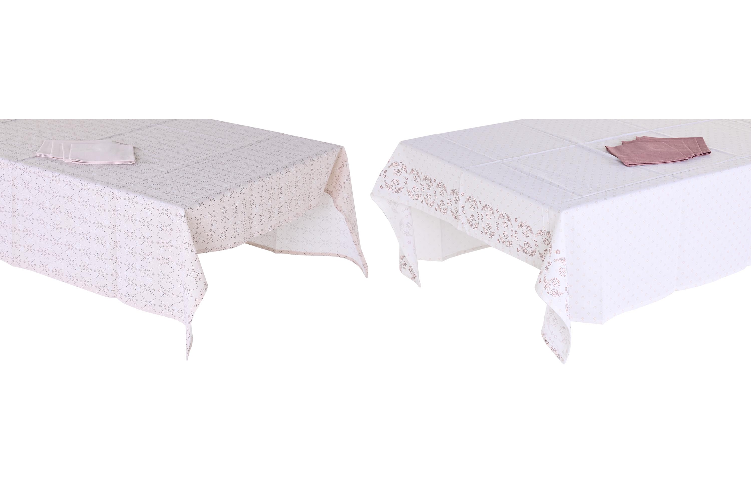 MANTEL SET 5 ALGODON 150X150X0,5 180GSM 2 SURT.