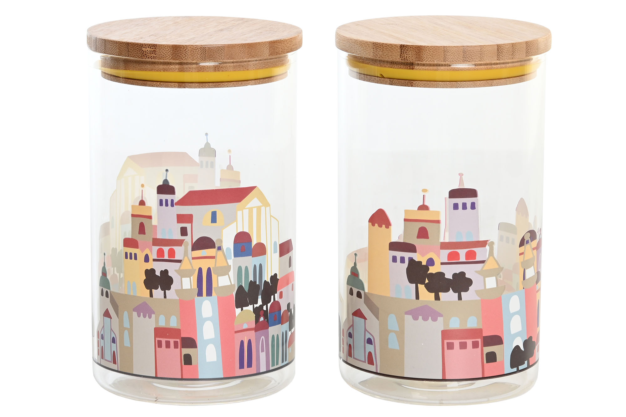 BOTE BOROSILICATO 10X10X17 1L, CASITAS 2 SURT.