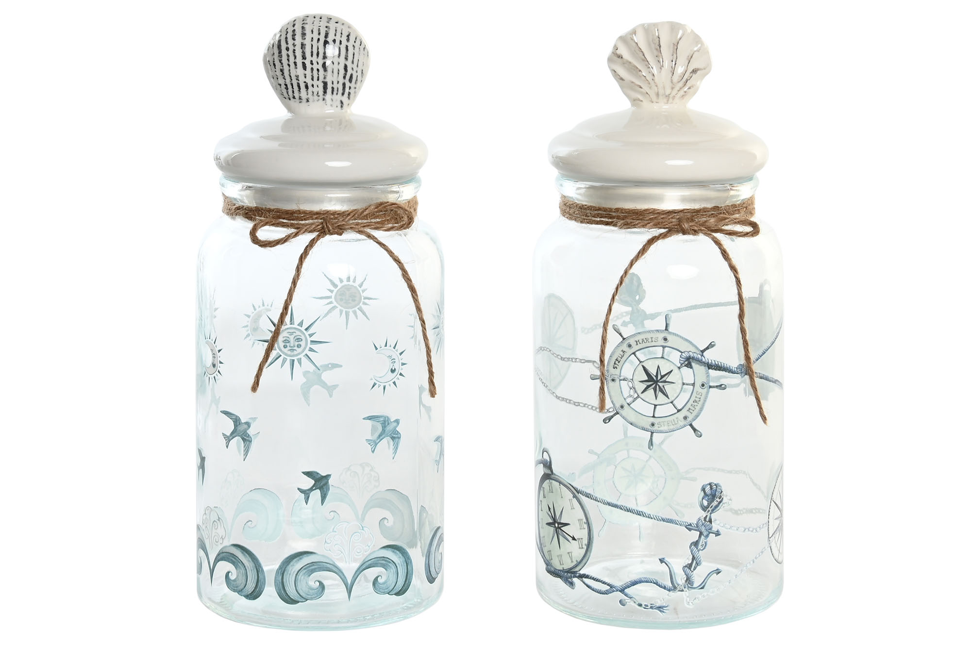 BOTE CRISTAL GRES 11X11X26 1200ML, 2 SURT.