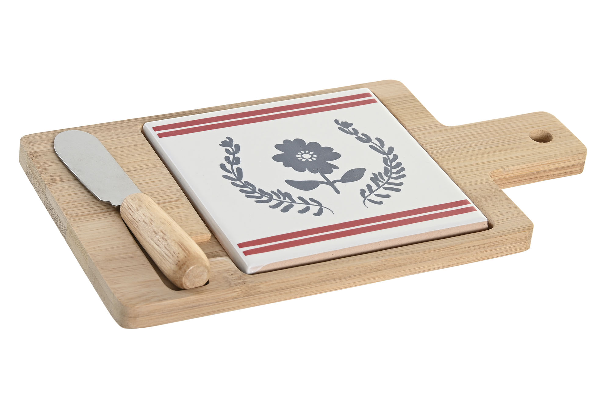 TABLA APERITIVO SET 3 BAMBU 21,5X11,8X1,5 BLUE RED