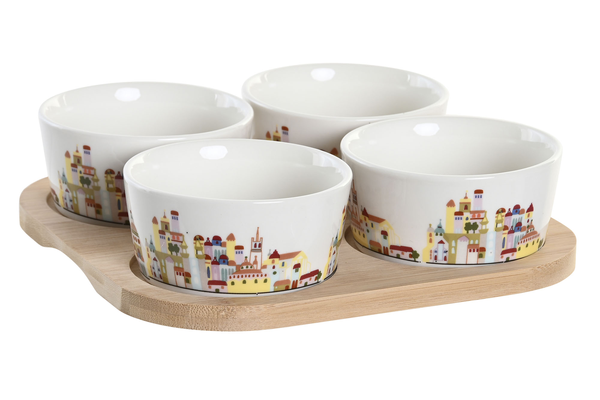 APERITIVO SET 5 GRES BAMBU 19,7X19,7X1 CASITAS