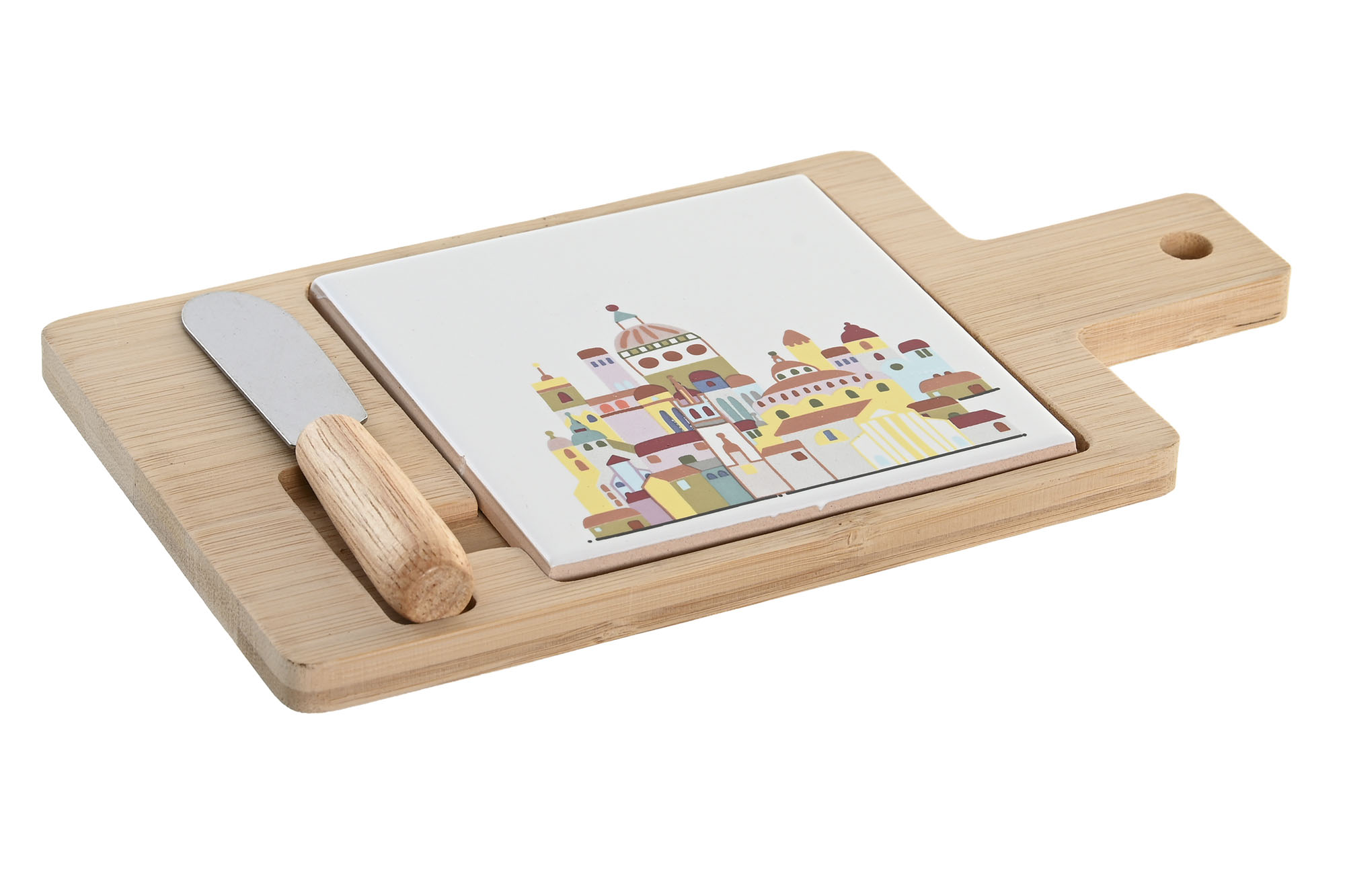 TABLA APERITIVO SET 3 BAMBU 21,5X11,8X1,5 CASITAS