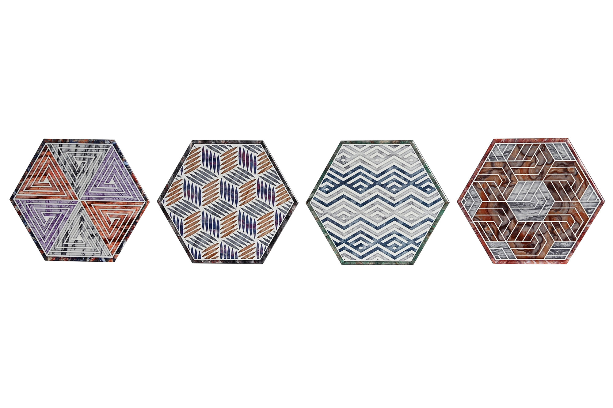 SALVAMANTEL DOLOMITE 20X20X1 GEOMETRICO 4 SURT.