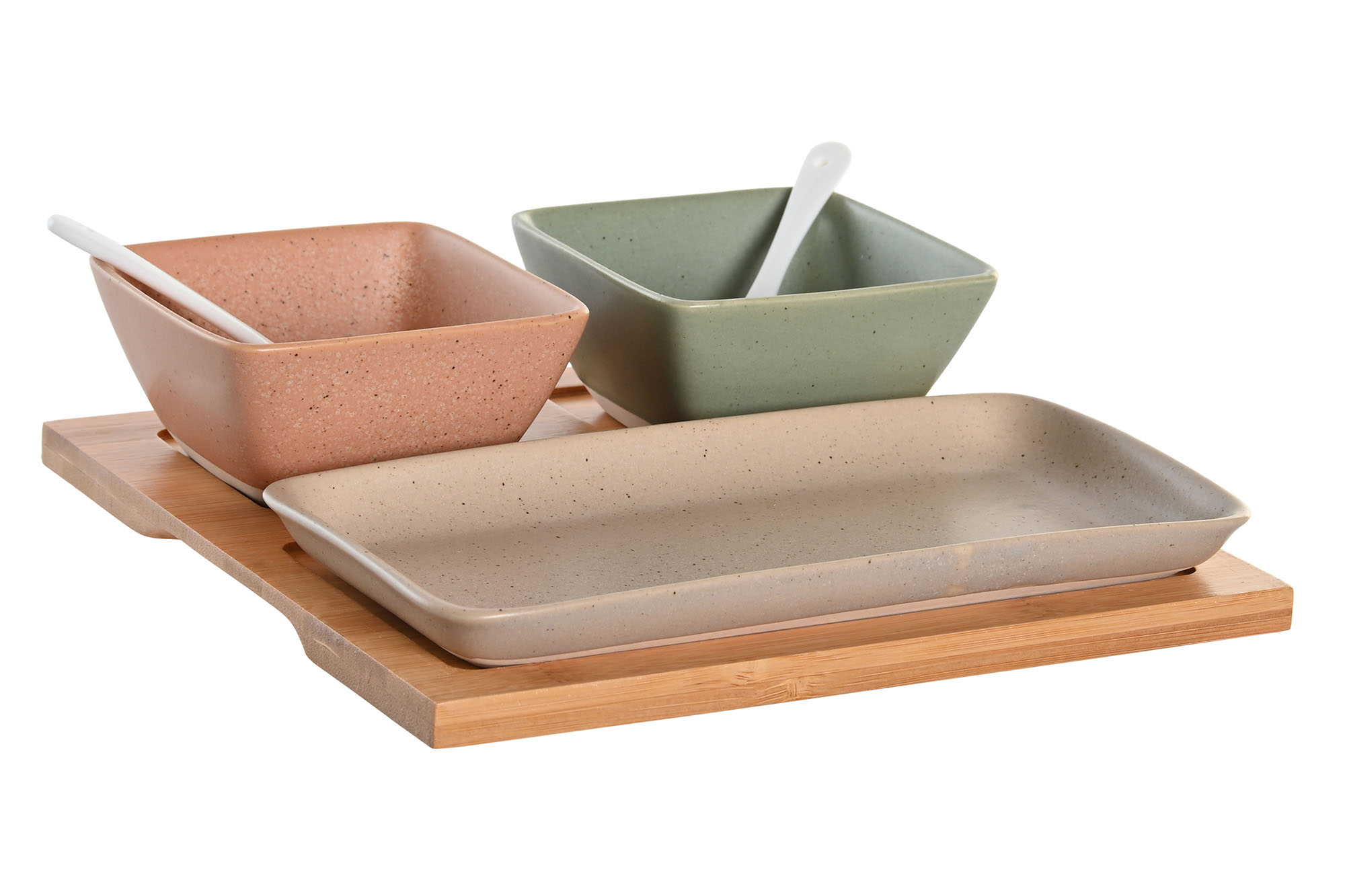 APERITIVO SET 6 PORCELANA BAMBU 24X23,5X1,5