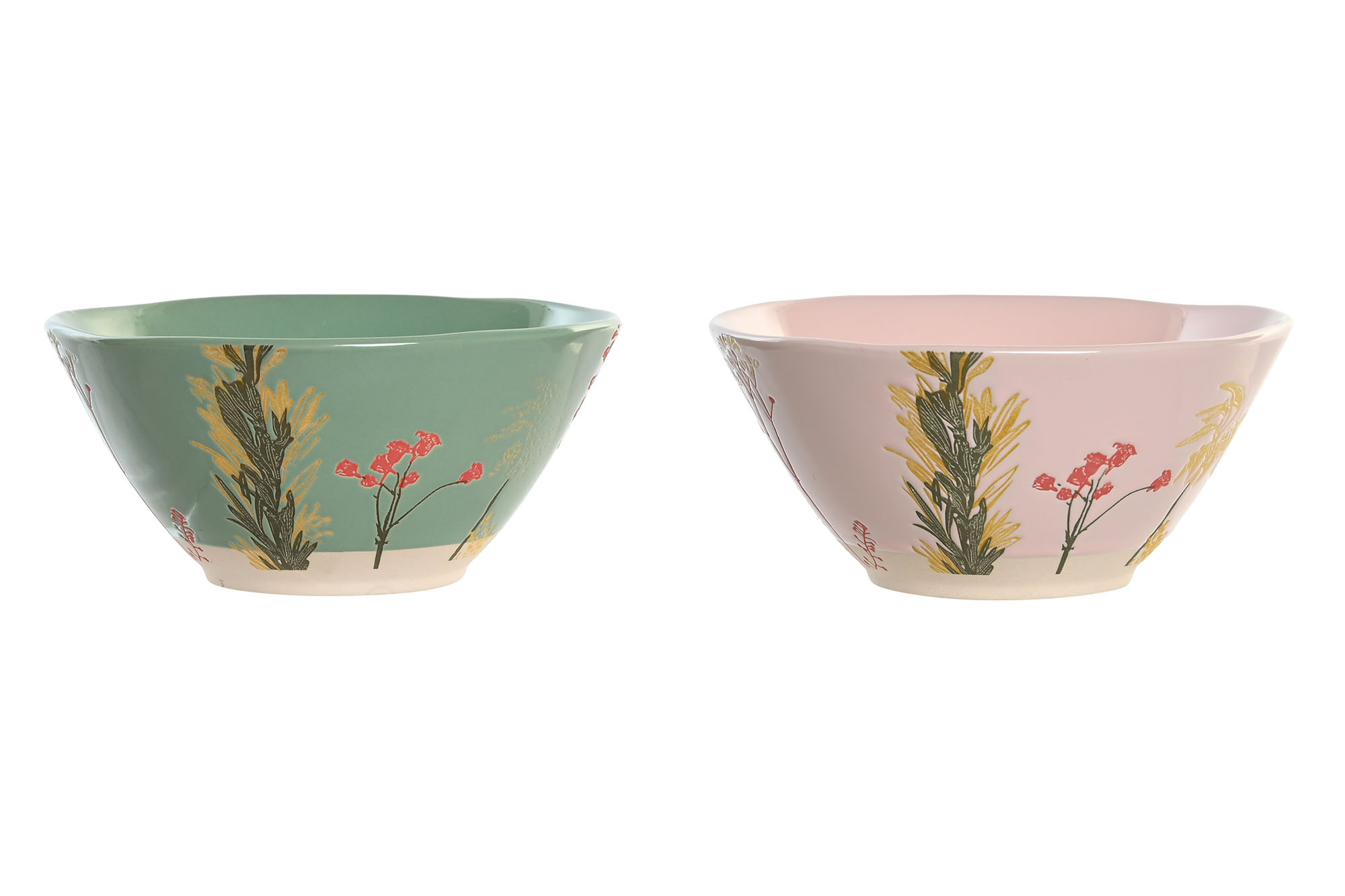 BOL GRES 16X16X7,4 FLORAL GRABADO 2 SURT.