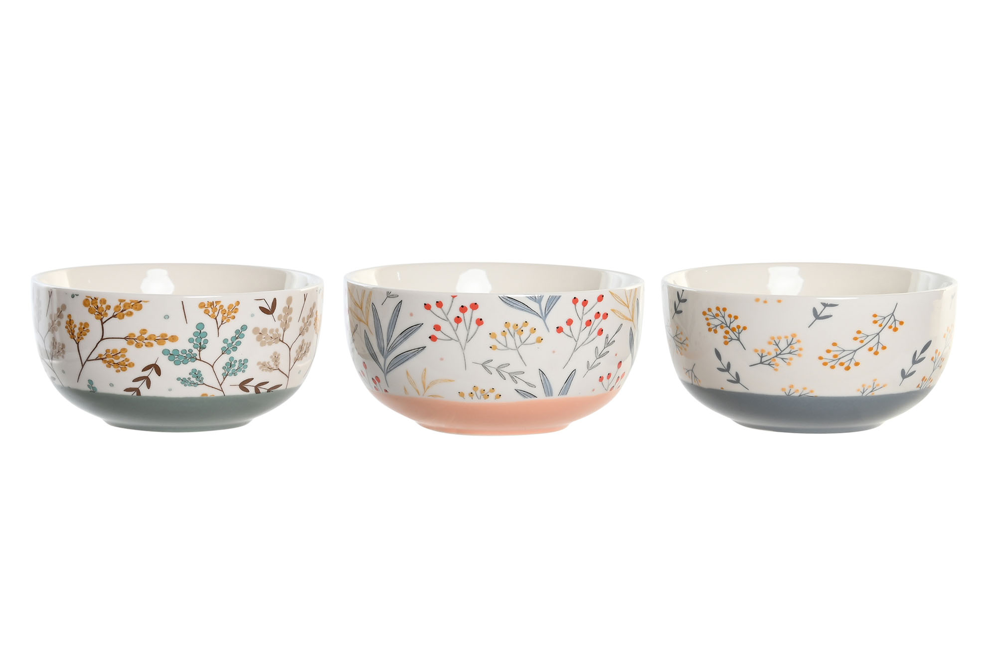 BOL PORCELANA 13X13X7 FLORAL 3 SURT.