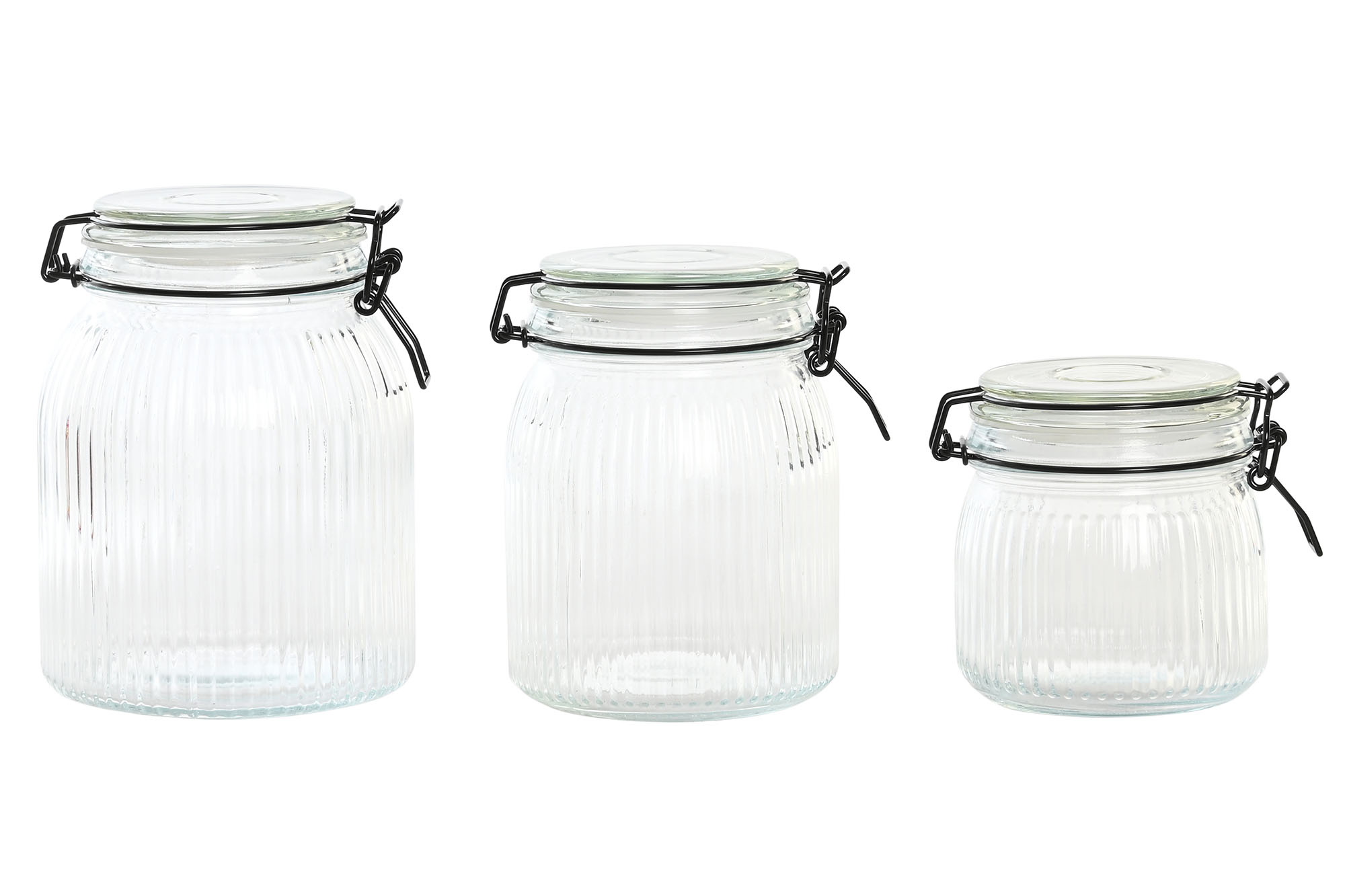 BOTE SET 3 CRISTAL INOX 13X13X18 1500ML 1000/600
