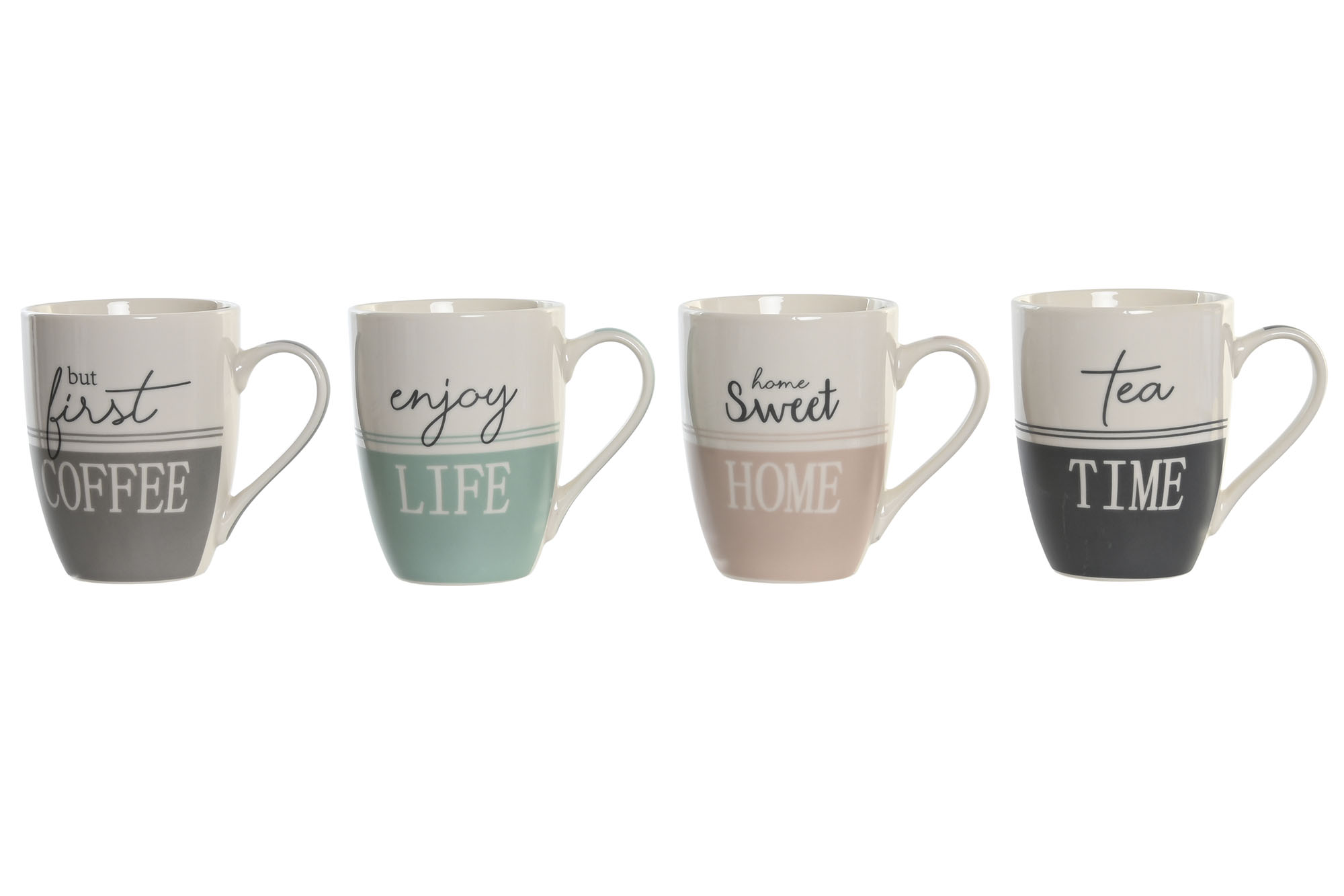 MUG PORCELANA NEW BONE 11,5X8,3X10,5 340ML 4 SURT.