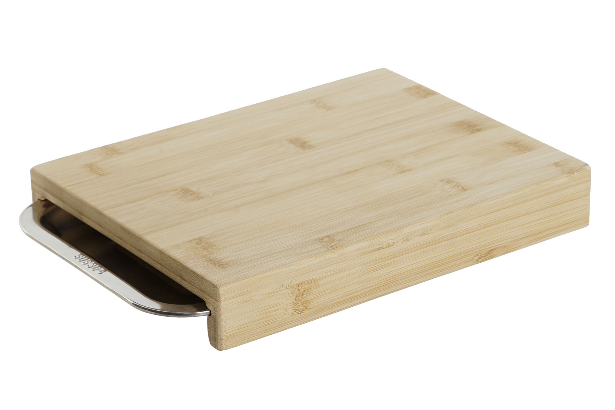 TABLA CORTAR SET 2 BAMBU INOX 28X21,5X4,2 BANDEJA