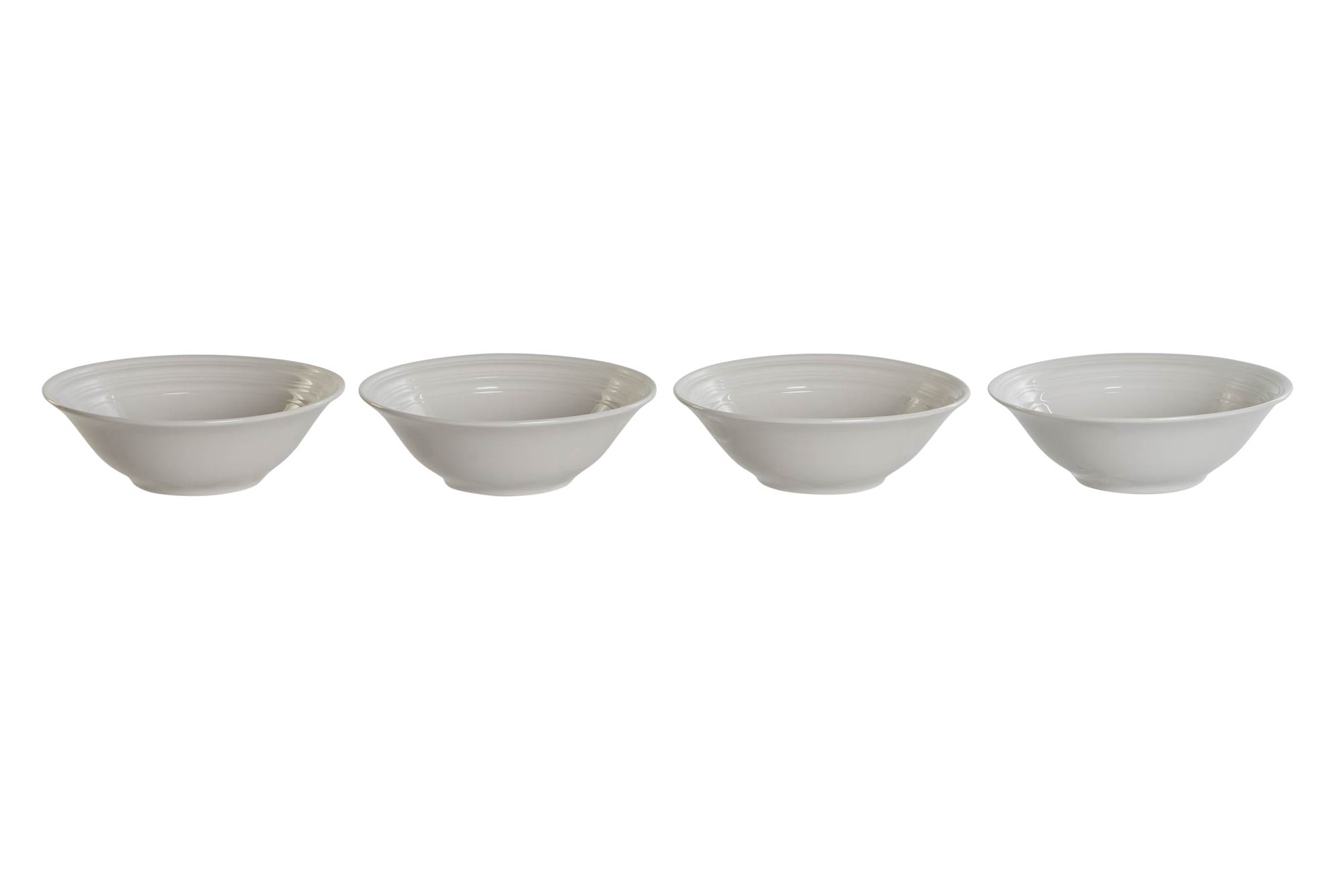 BOL SET 4 PORCELANA 17X17X7 BLANCO