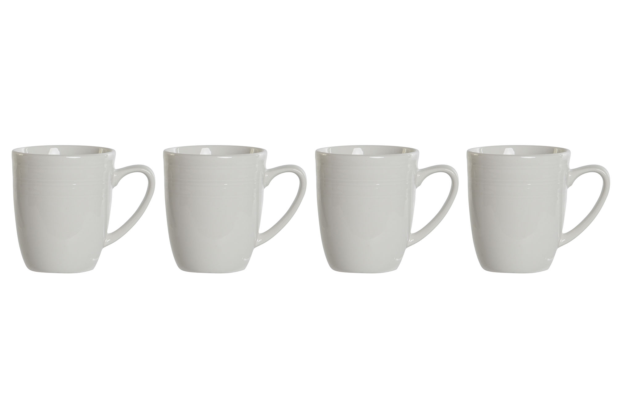 MUG SET 4 PORCELANA 12X10X9 330ML BLANCO