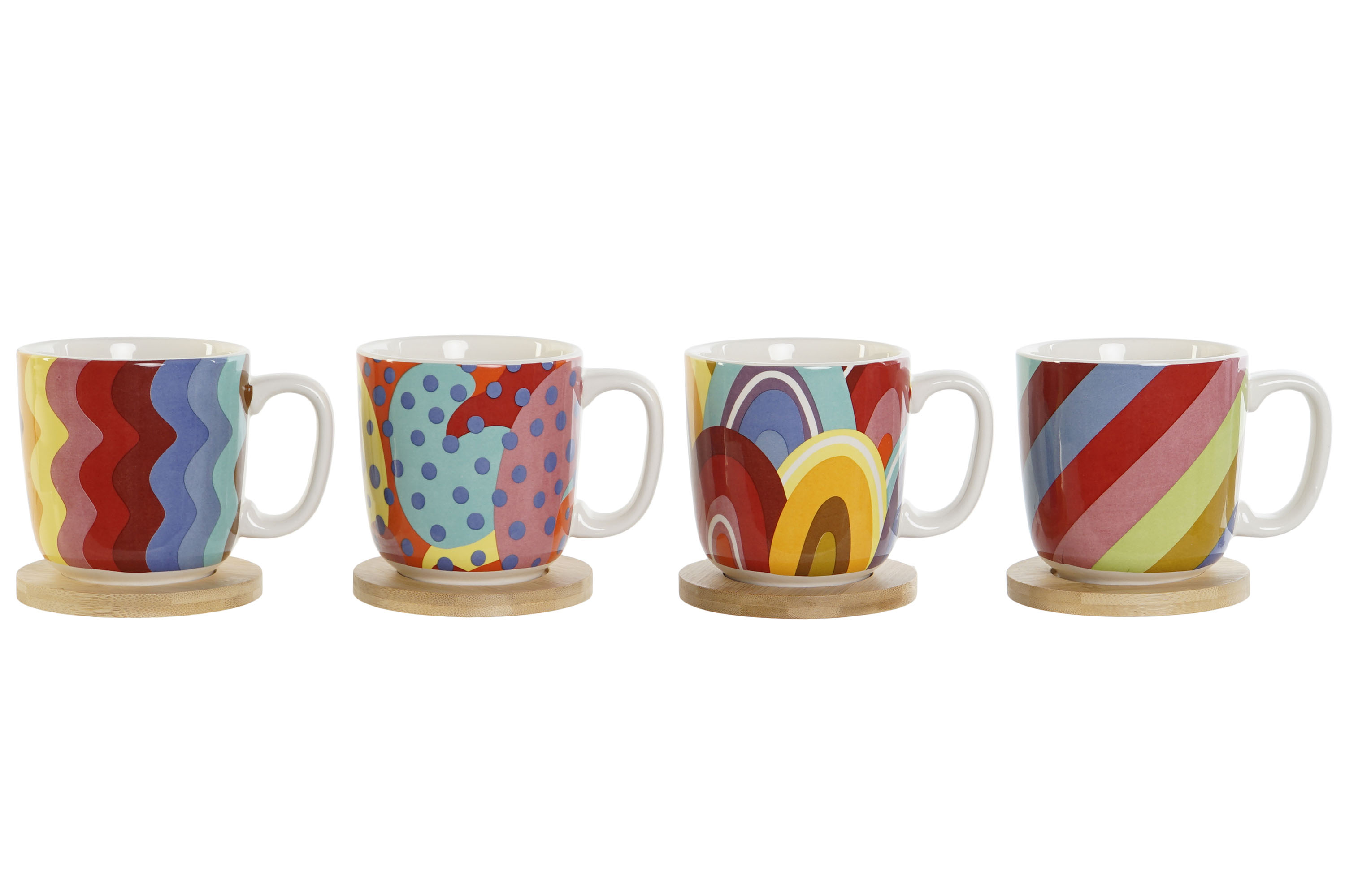 CAFE SET 4 DOLOMITE BAMBU 13X10X10,5 180 ML