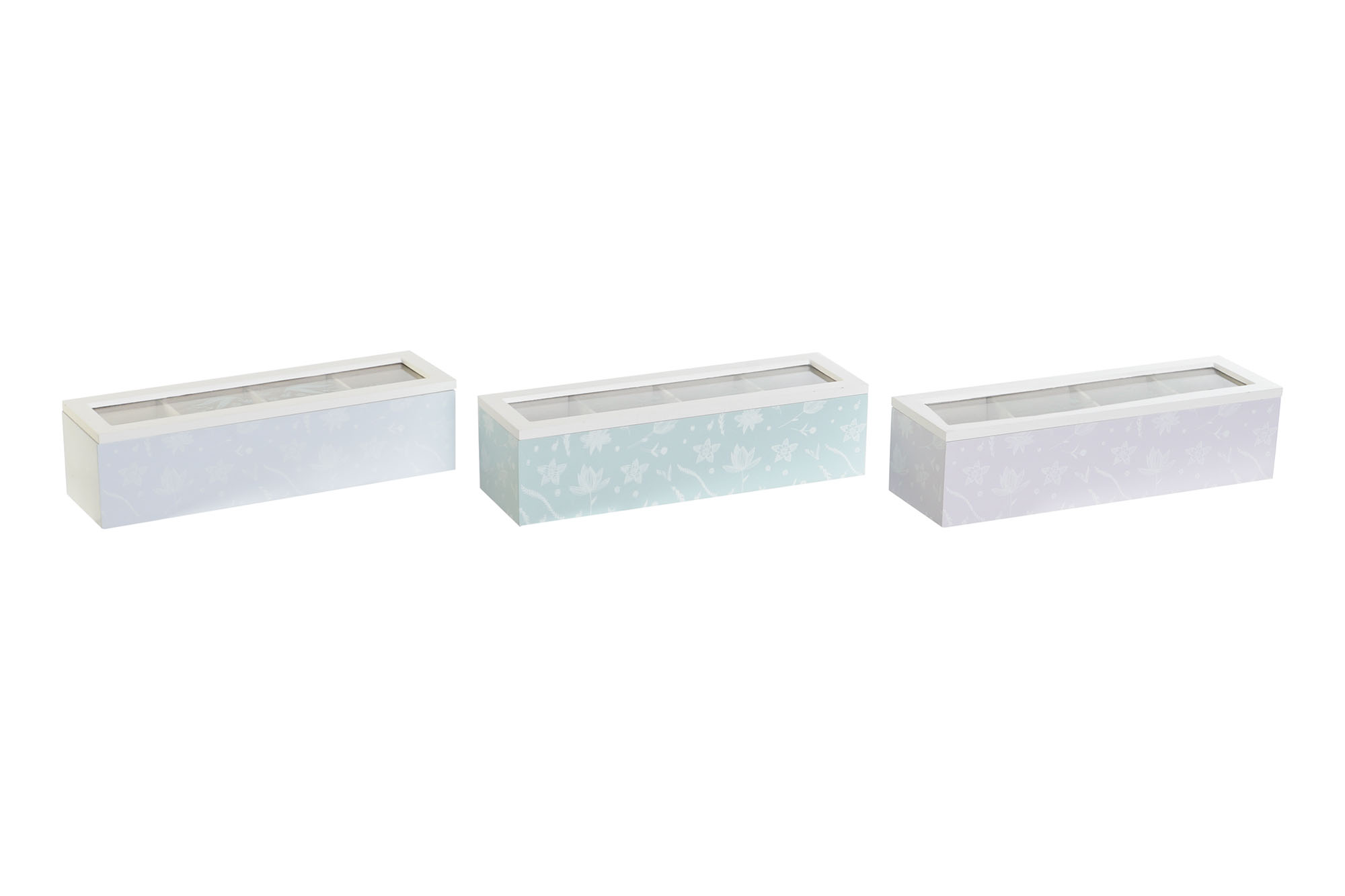 CAJA INFUSIONES MDF CRISTAL 30X9X8 3 SURT.