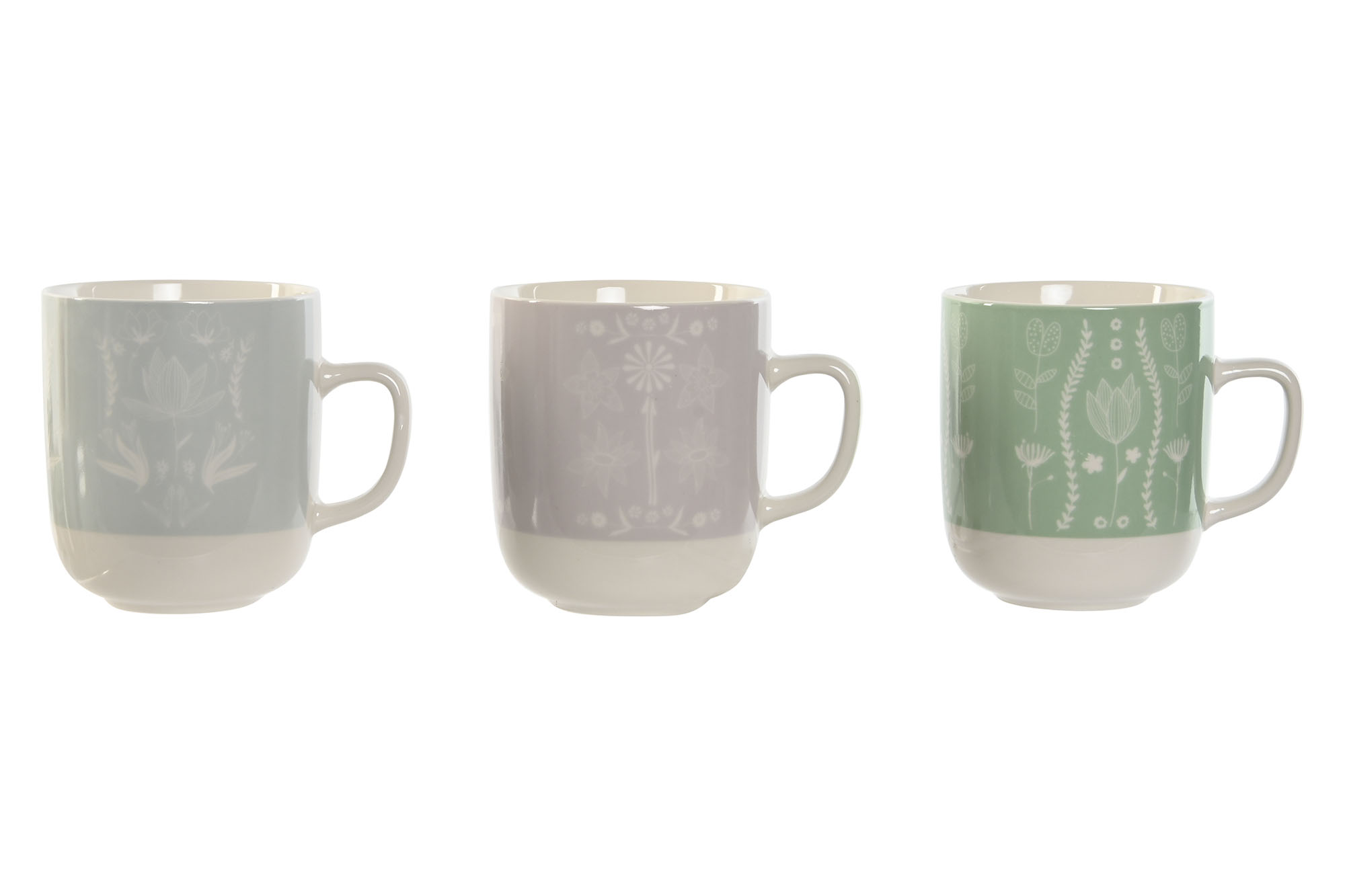 MUG PORCELANA 12X8,5X10 380ML, 3 SURT.