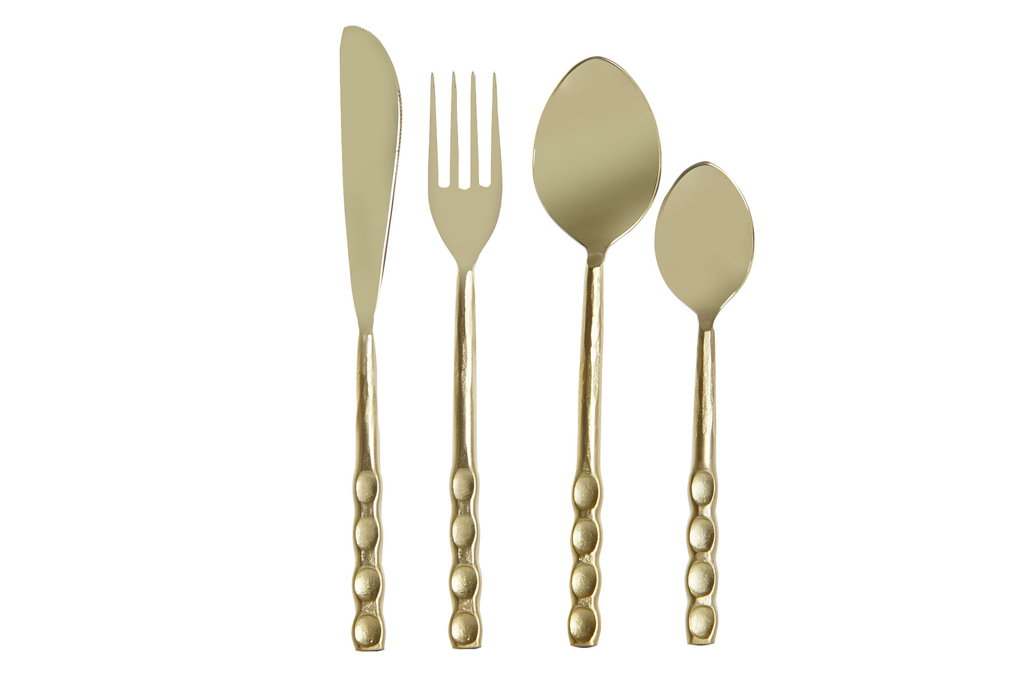 CUBERTERIA SET 16 INOX 4,5X1,5X21 RELIEVE DORADO