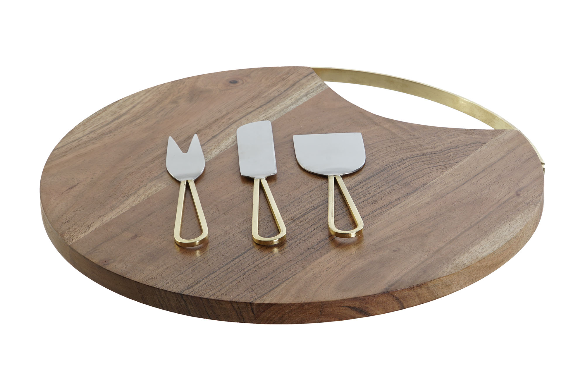 TABLA CORTAR SET 4 ACACIA INOX 35,5X35,5X1,5