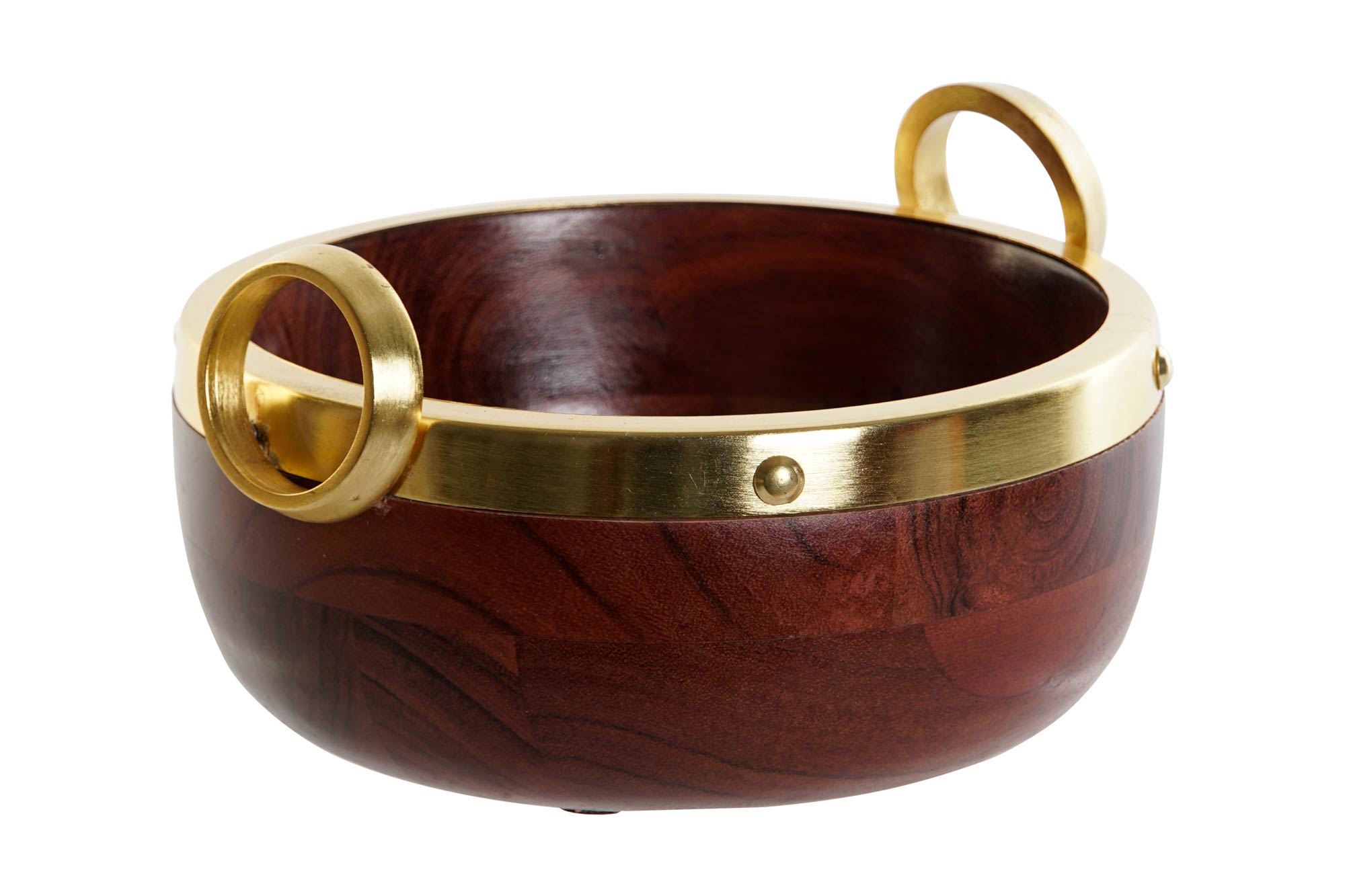 BOL ACACIA ALUMINIO 19X17X10 MARRON