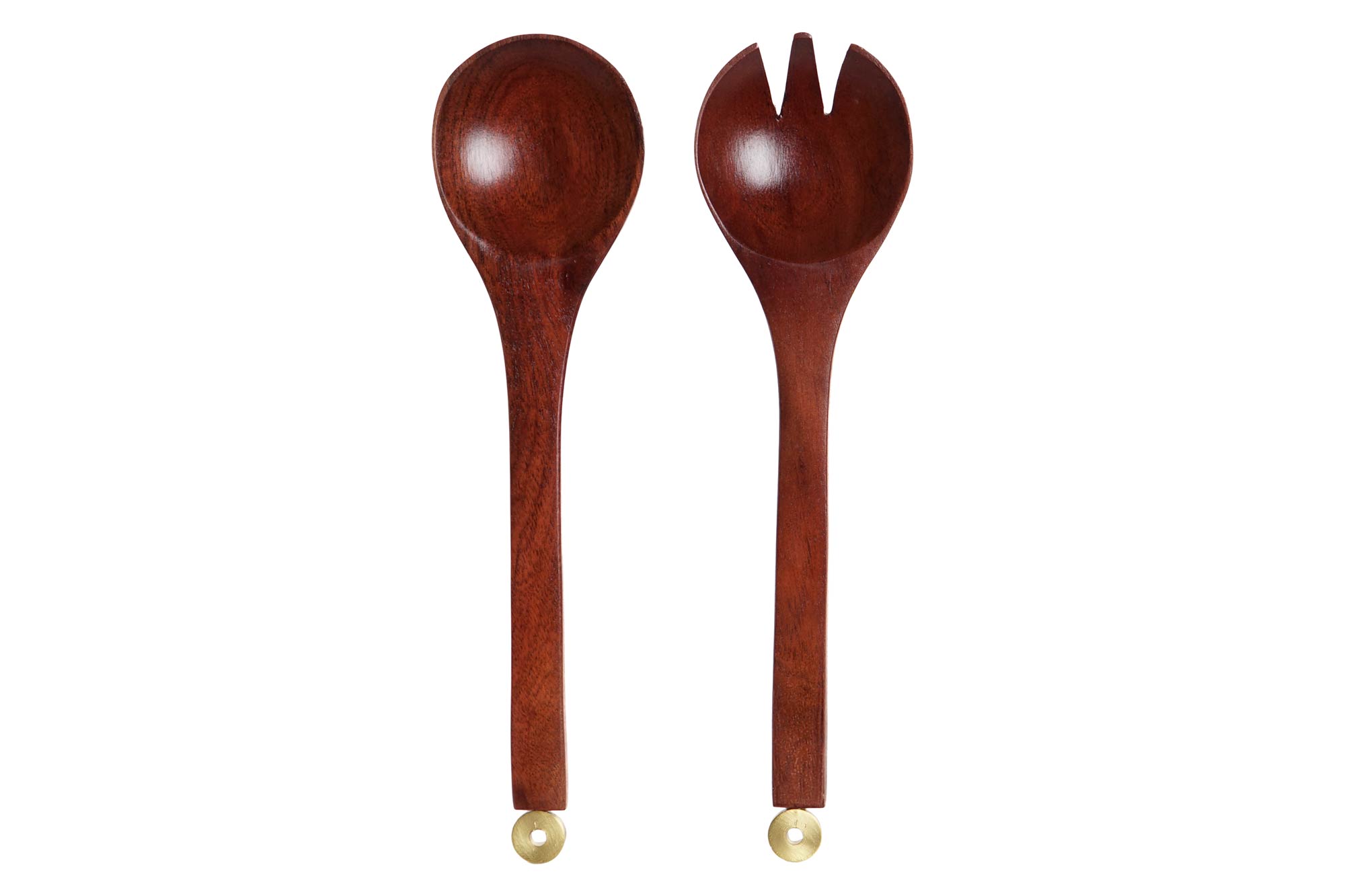 UTENSILIOS SET 2 ACACIA ALUMINIO 32X8X2 MARRON