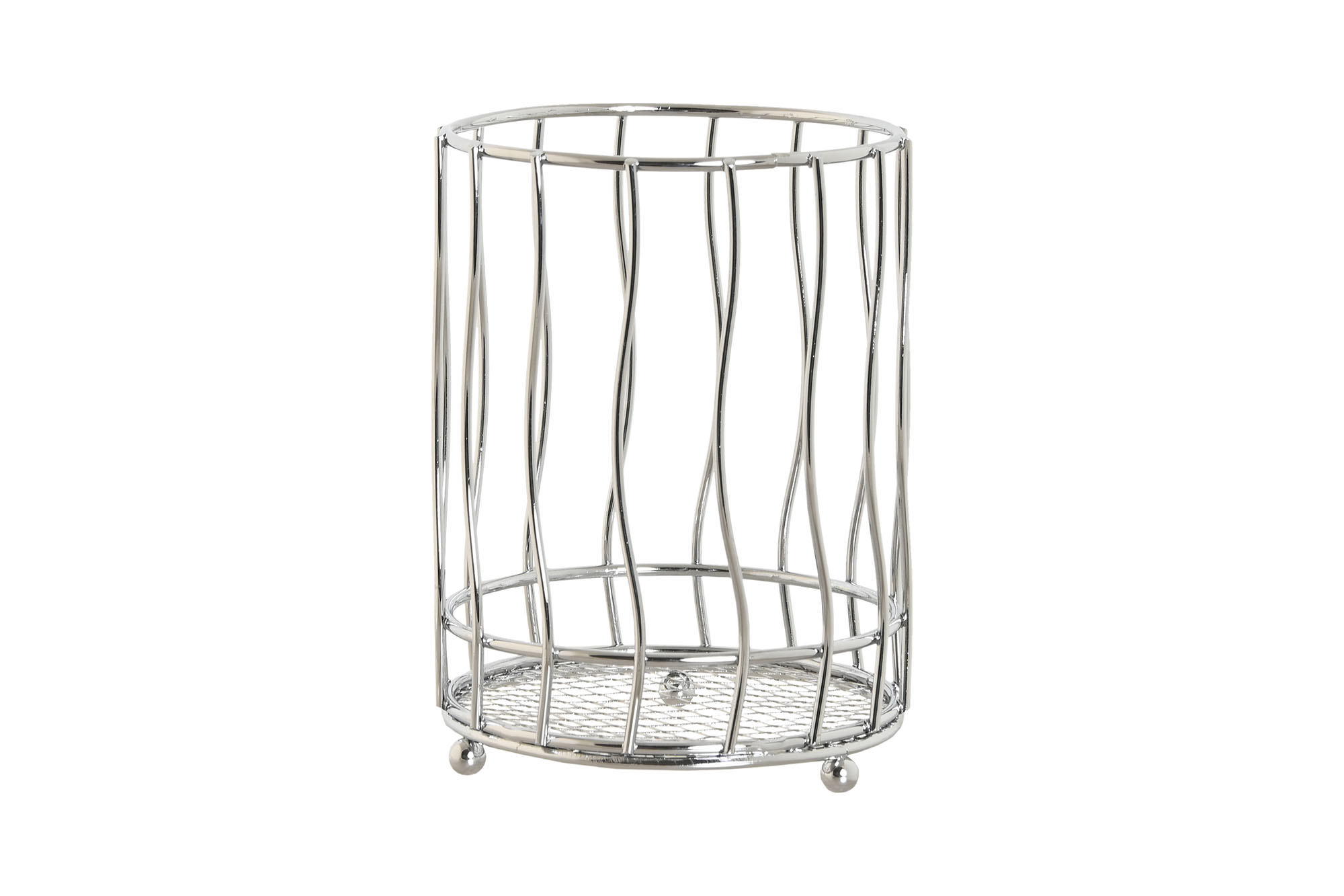 CUBERTERO METAL CROMADO 11,5X11,5X15,5 PLATEADO