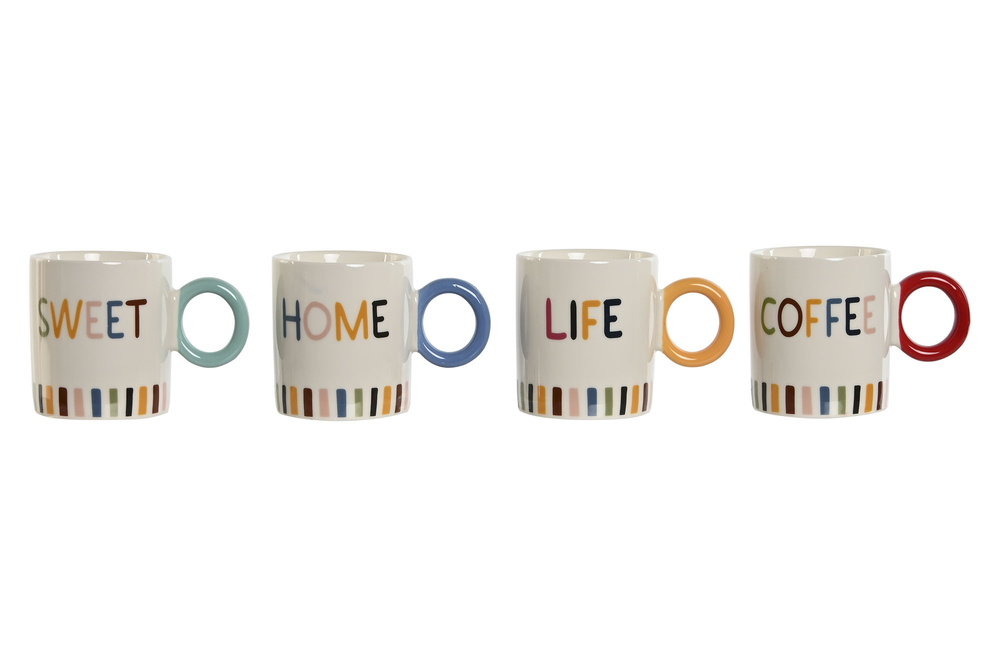 MUG PORCELANA NEW BONE 13X8,7X9,8 380ML, 4 SURT.