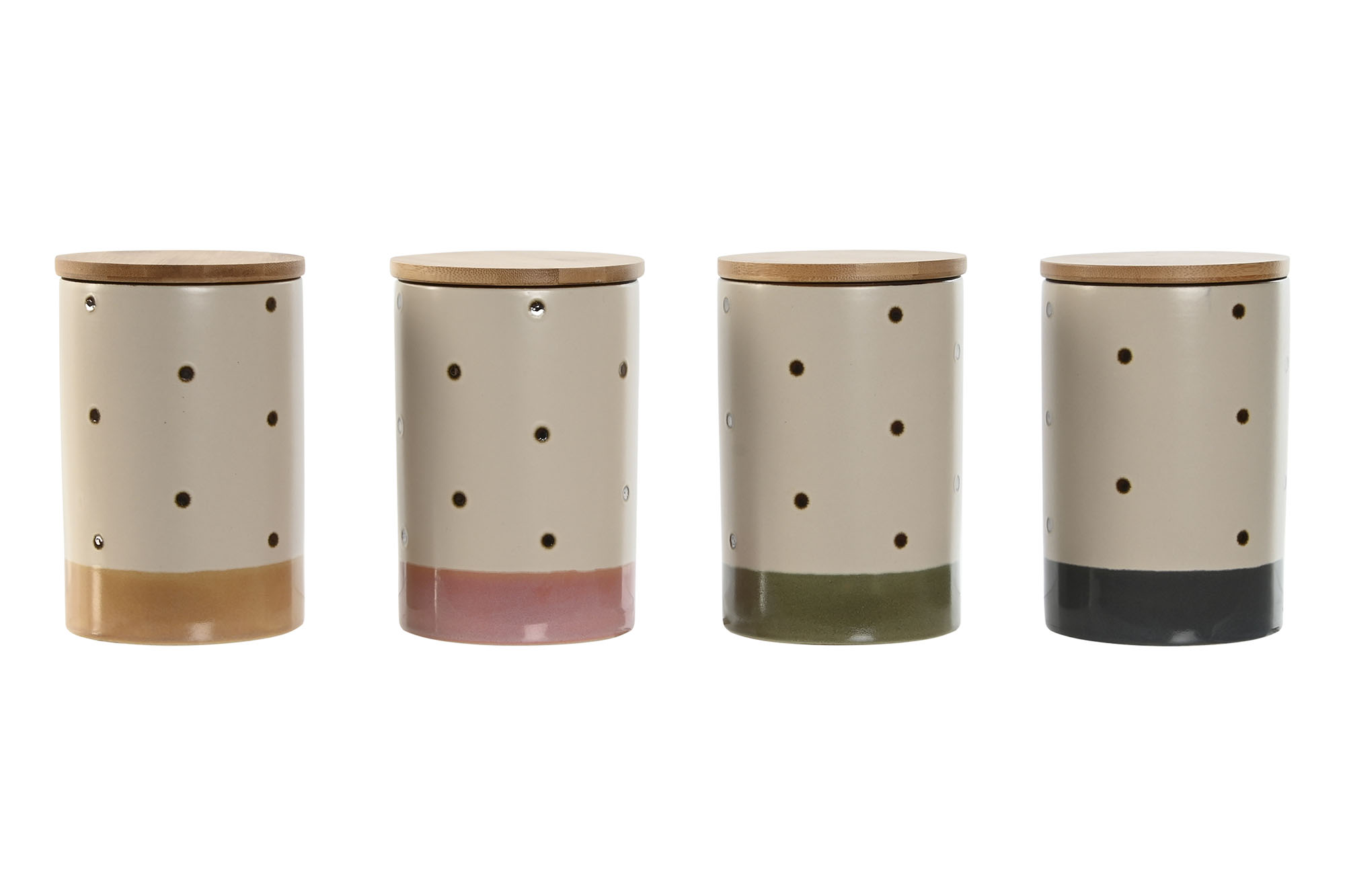 BOTE GRES BAMBU 10X10X14 800ML, TOPITOS 4 SURT.