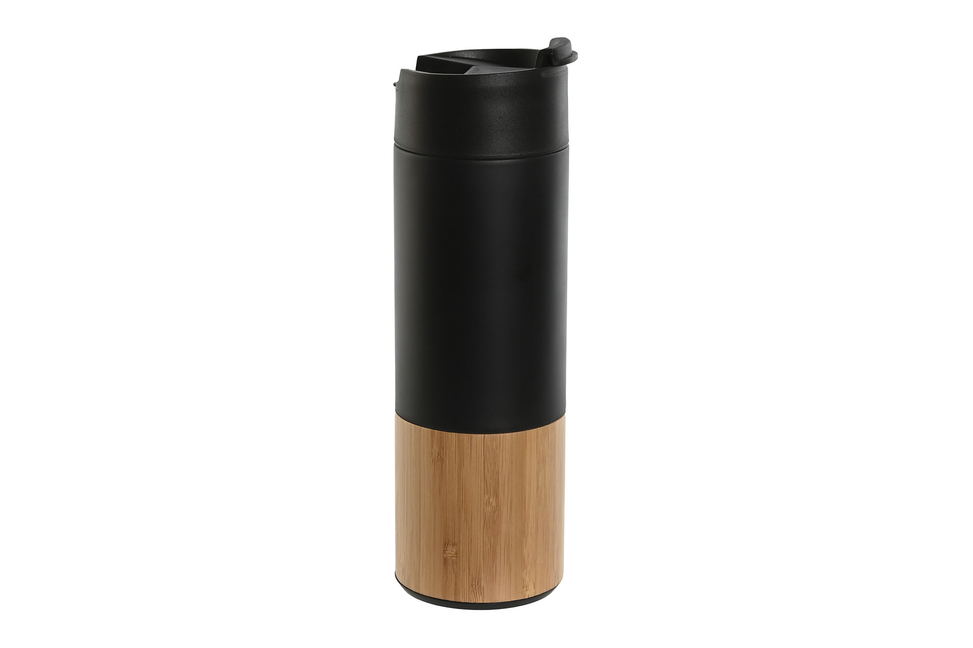 TERMO INOX BAMBU 7X7X21,5 400ML NEGRO