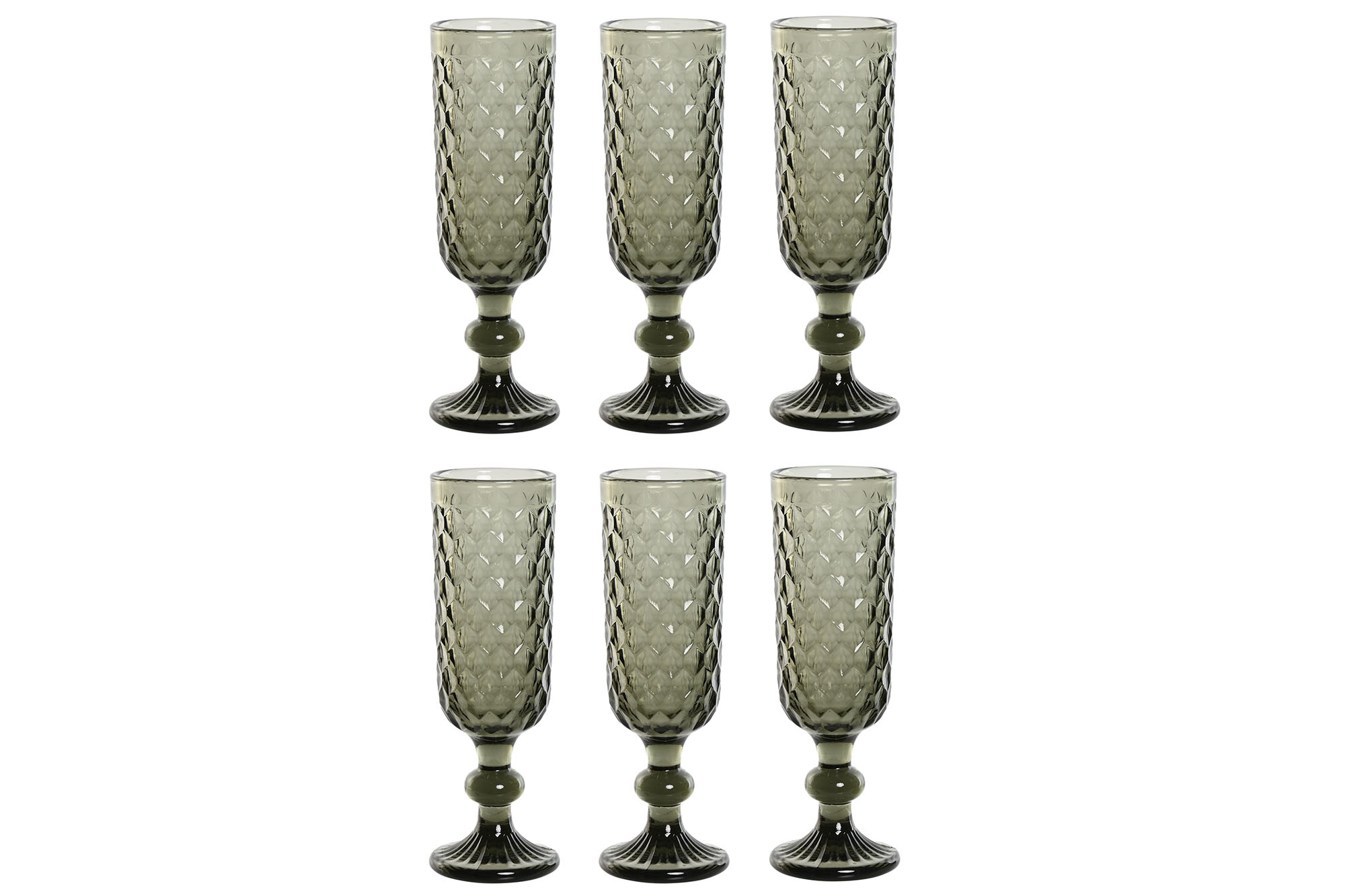 COPA SET 6 CRISTAL 7X7X20 150ML, GRIS