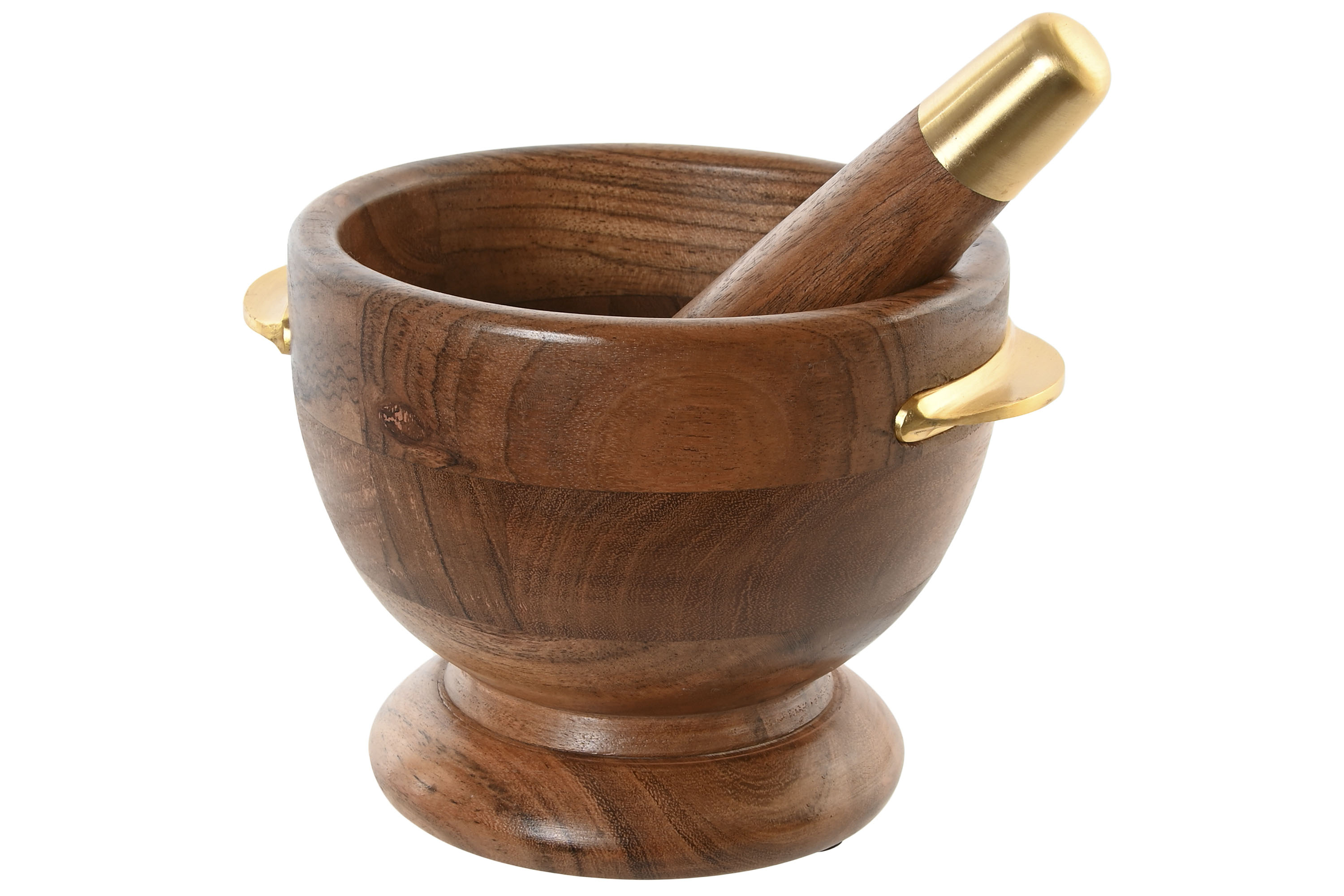 MORTERO ACACIA INOX 20,5X17X14,5 NATURAL