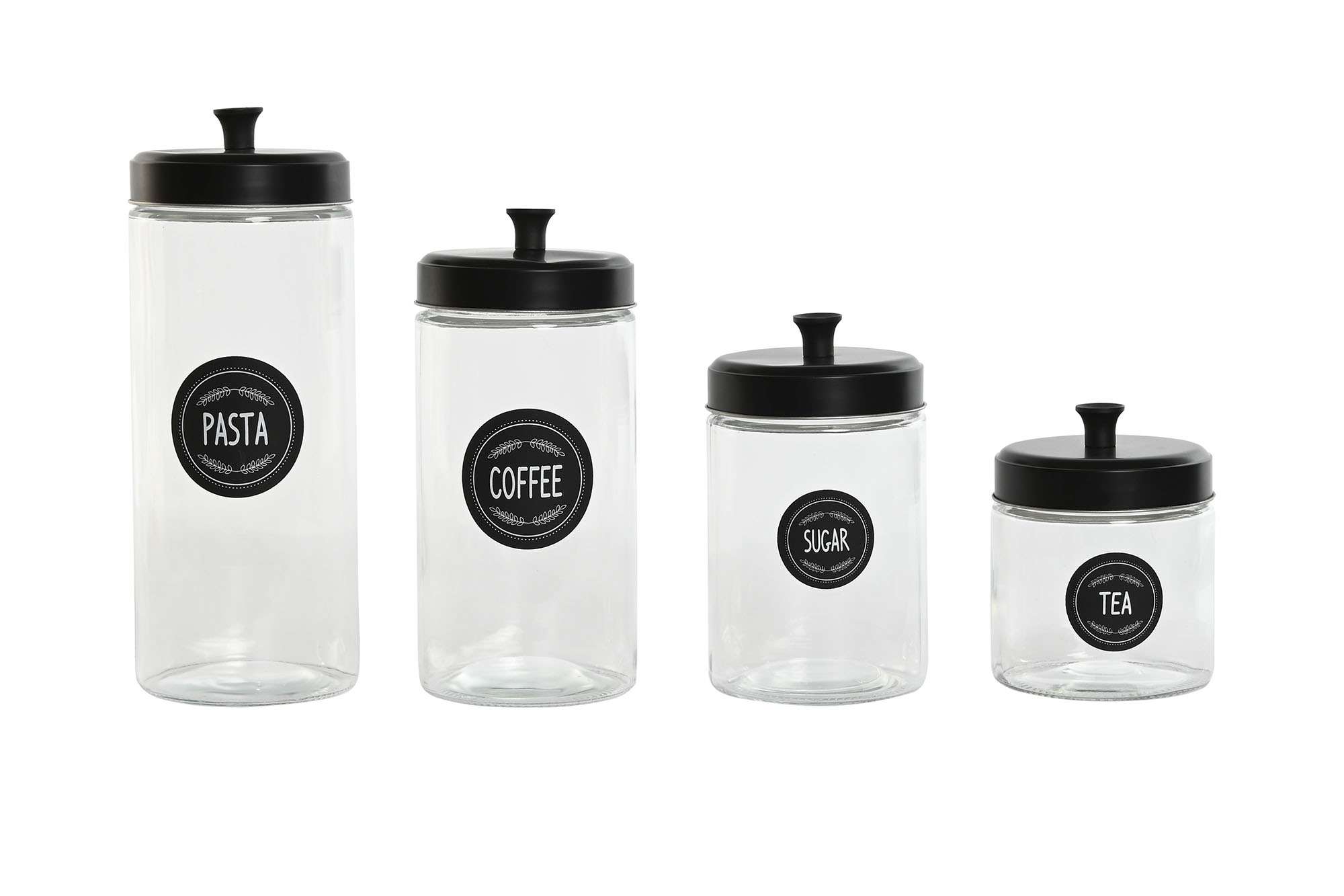 BOTE SET 4 CRISTAL 10,4X10,4X26,4 1,5L 1L/800ML