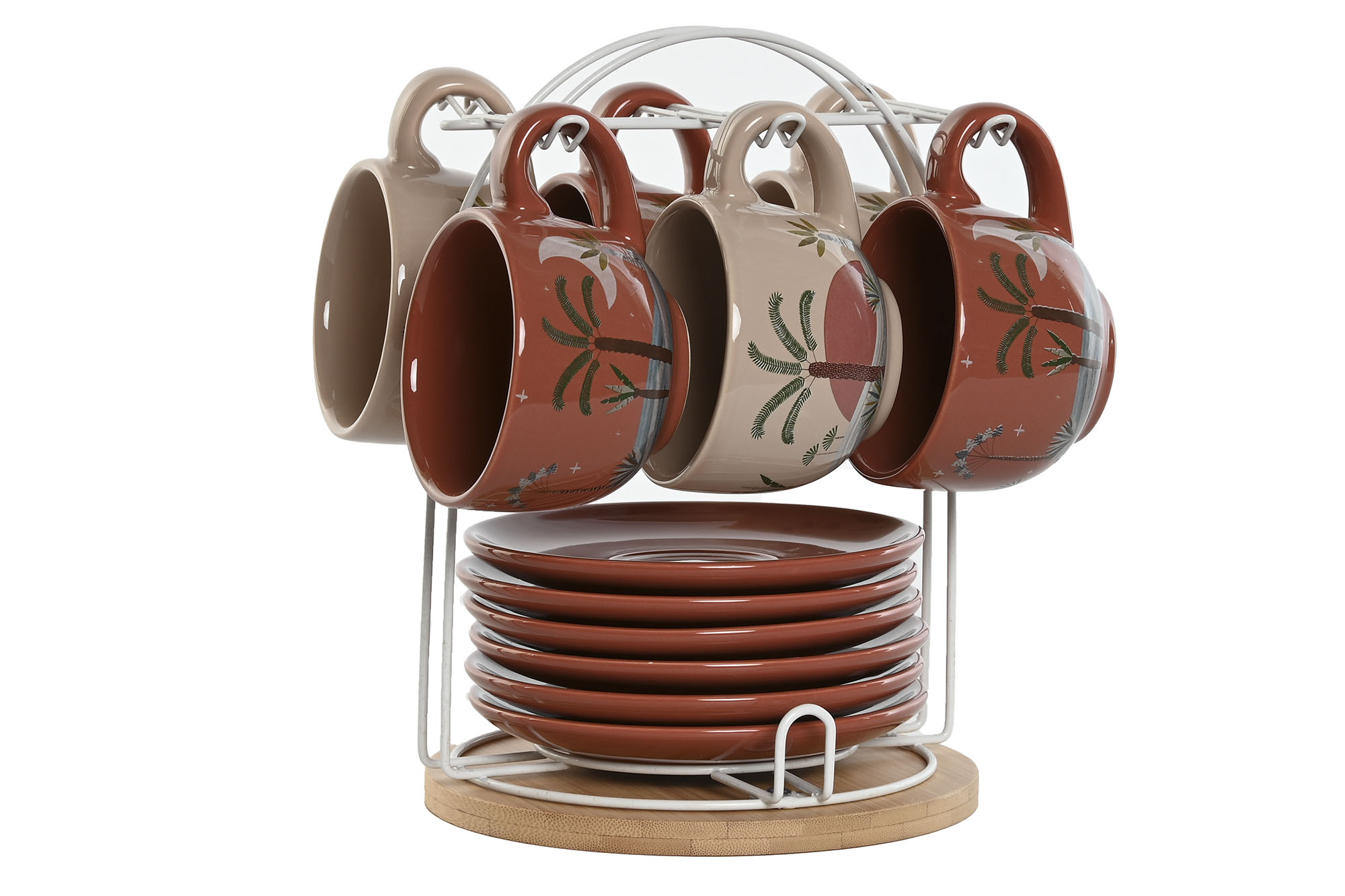 CAFE SET 6 DOLOMITE METAL 20X18X20 180 ML CALIMA