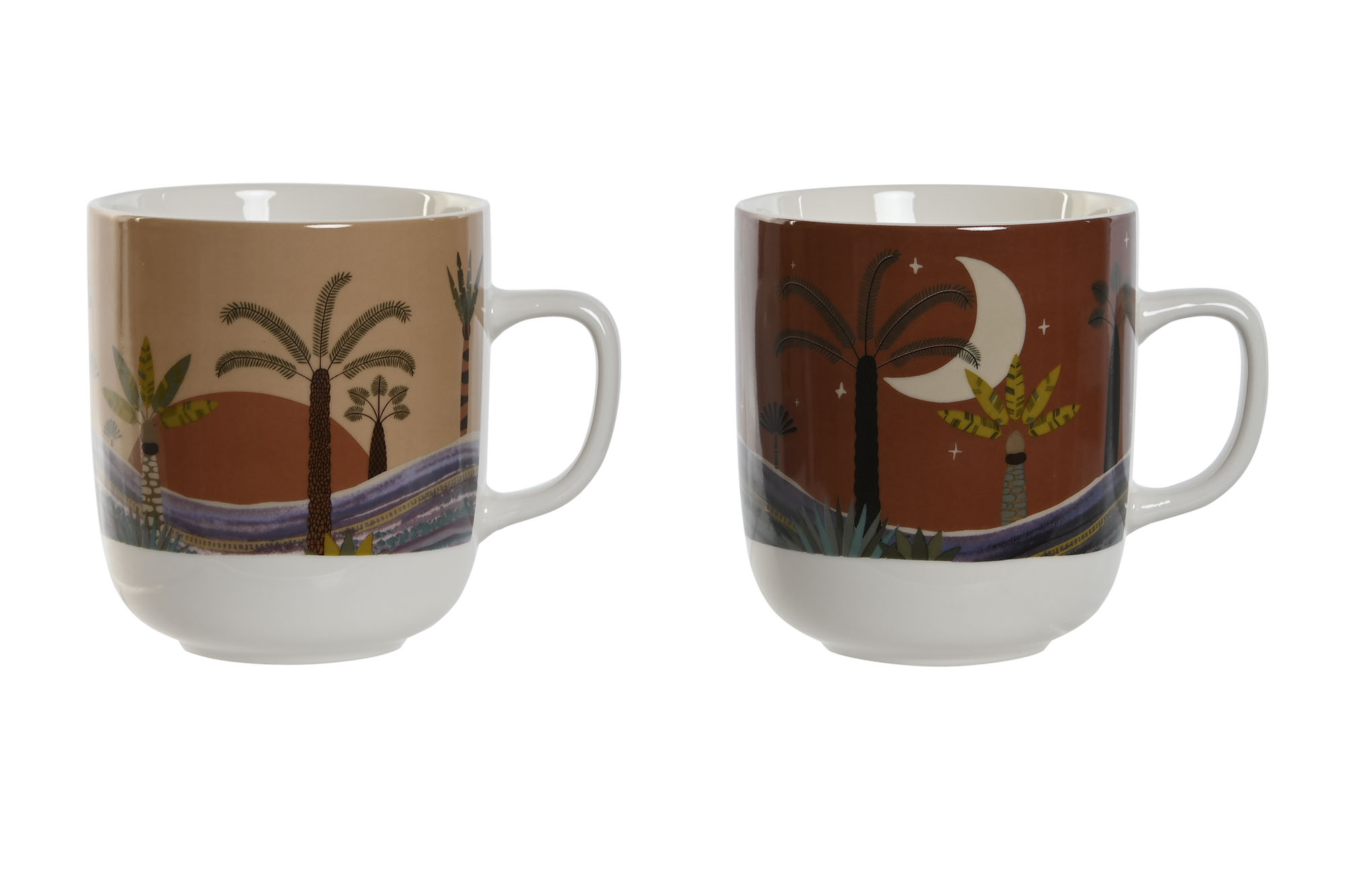MUG PORCELANA 12X8,5X10 380ML, CALIMA 2 SURT.