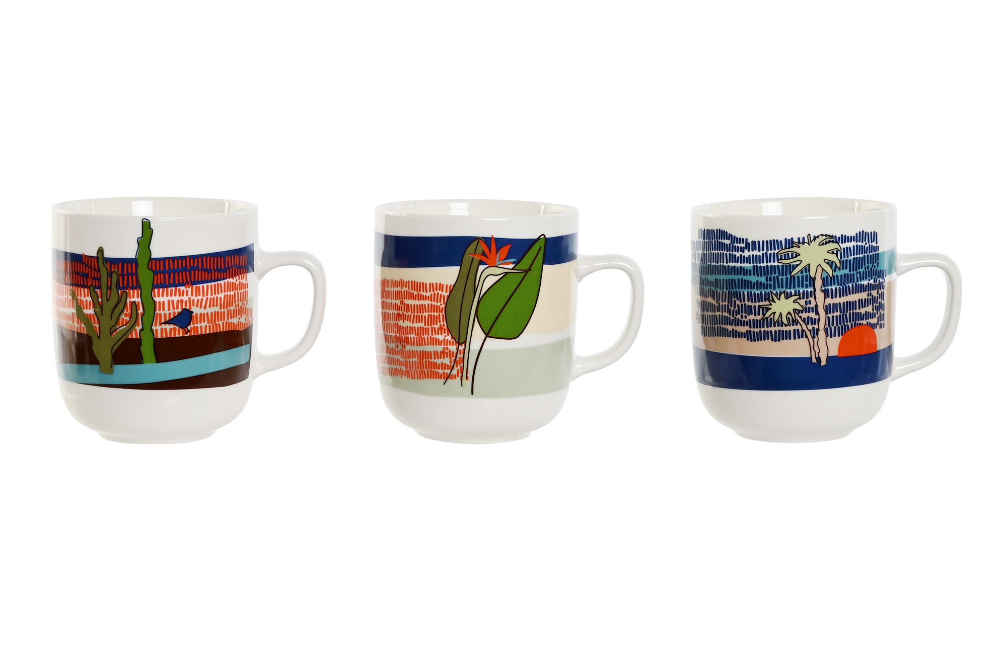 MUG PORCELANA 12X8,5X10 380ML, TEIDE 3 SURT.