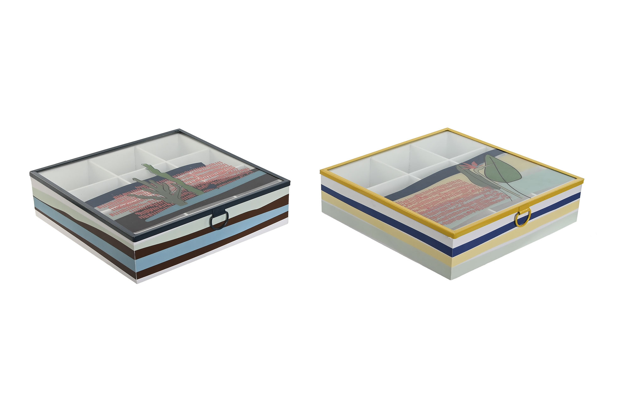 CAJA INFUSIONES MDF 24X24X6,5 TEIDE 2 SURT.