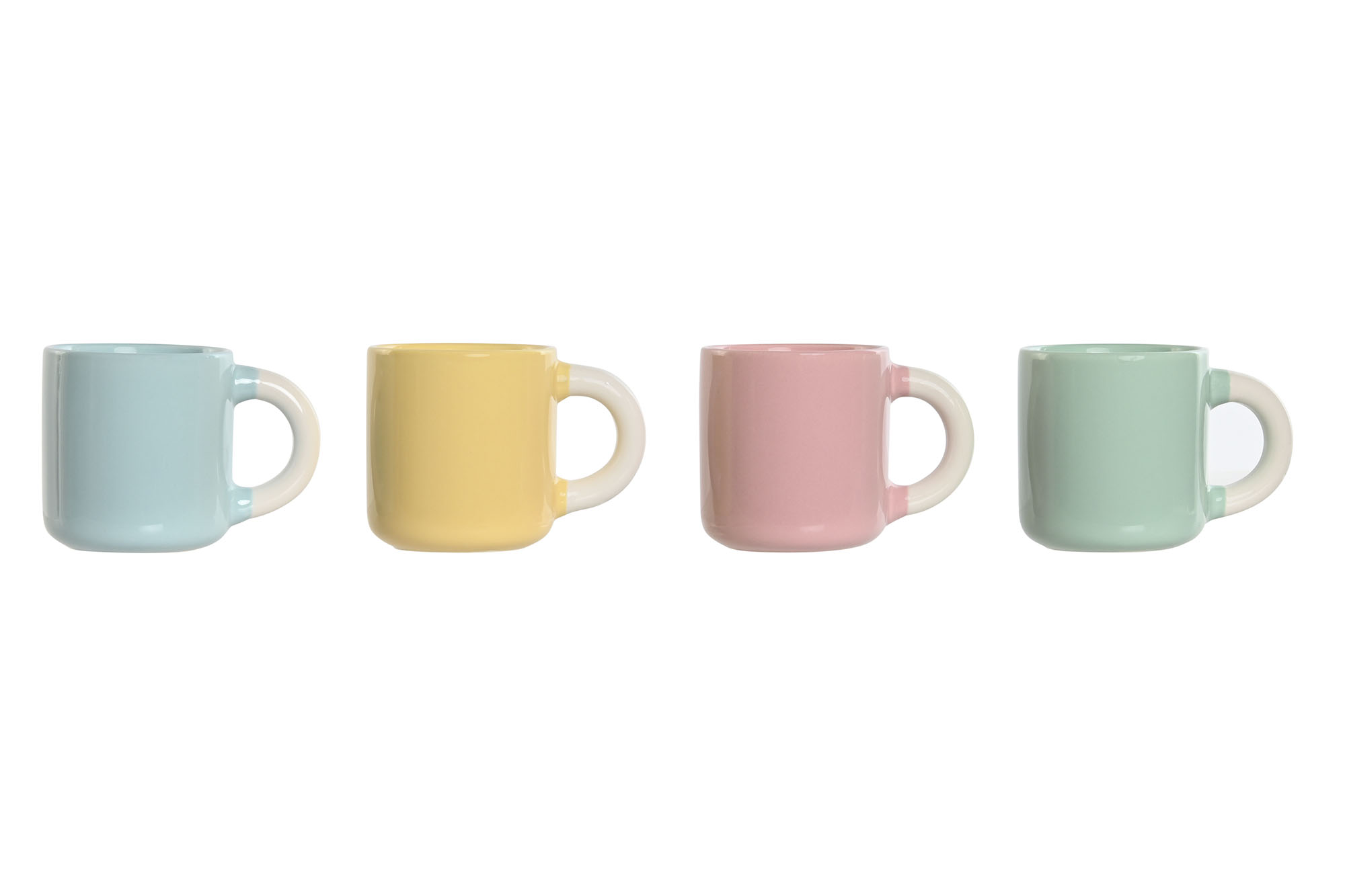 CAFE SET 4 PORCELANA NEW BONE 6X5,8X6,2 110ML