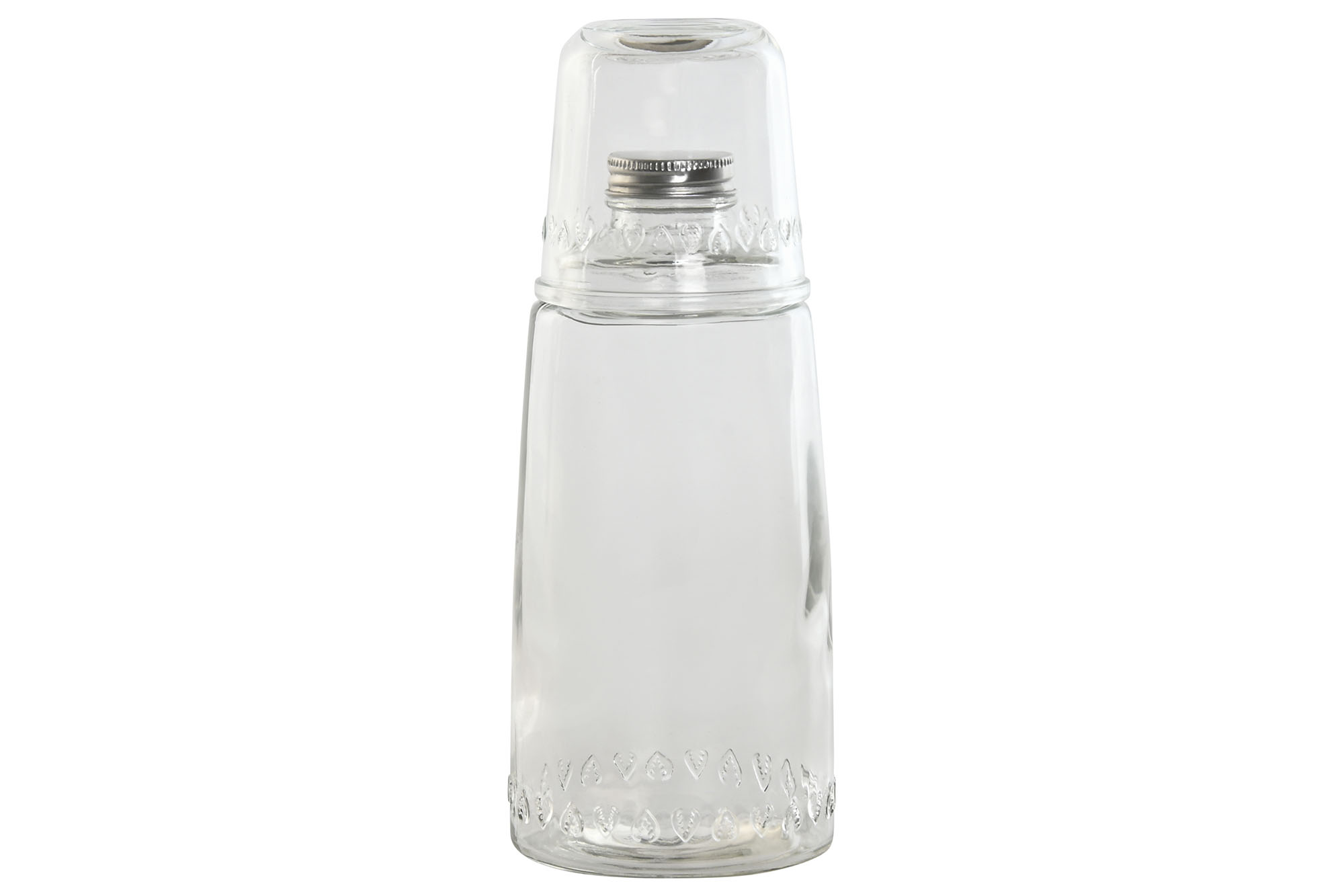 BOTELLA SET 2 CRISTAL 10,3X10,3X26 1L VASO 240ML