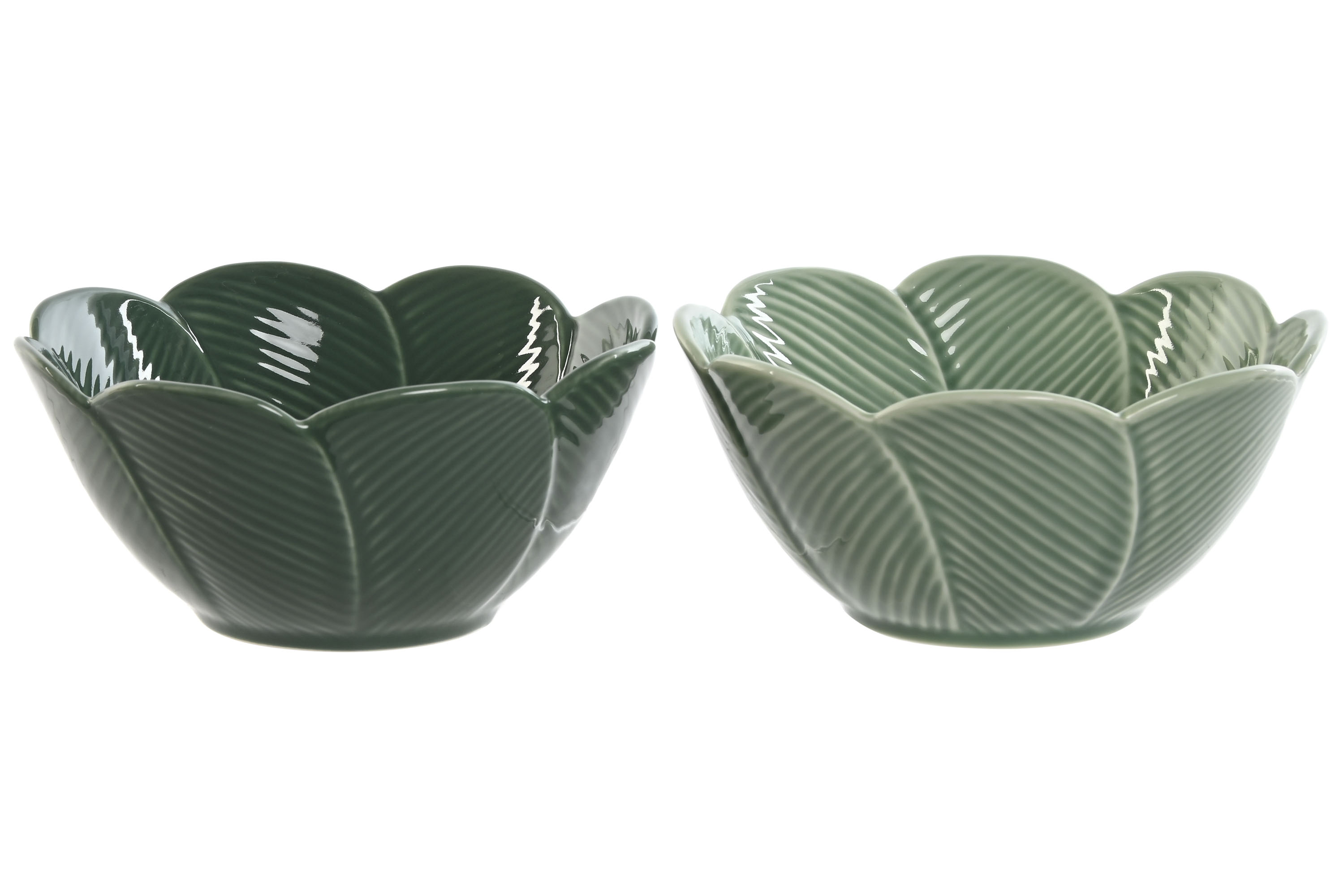 BOL PORCELANA 16X16X7,6 HOJAS RELIEVE 2 SURT.