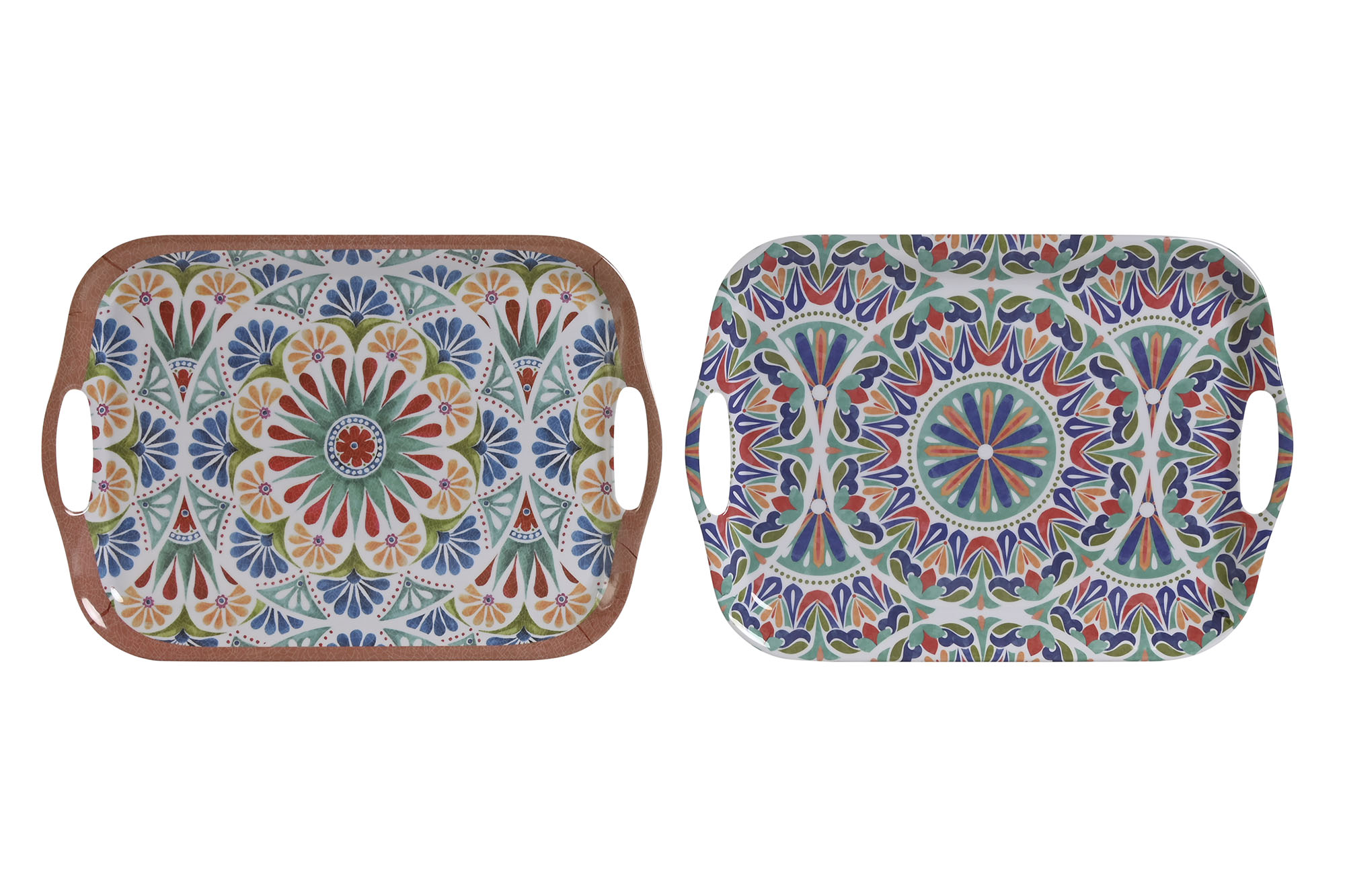 BANDEJA MELAMINA 40,5X29X2,5 MANDALA 2 SURT.