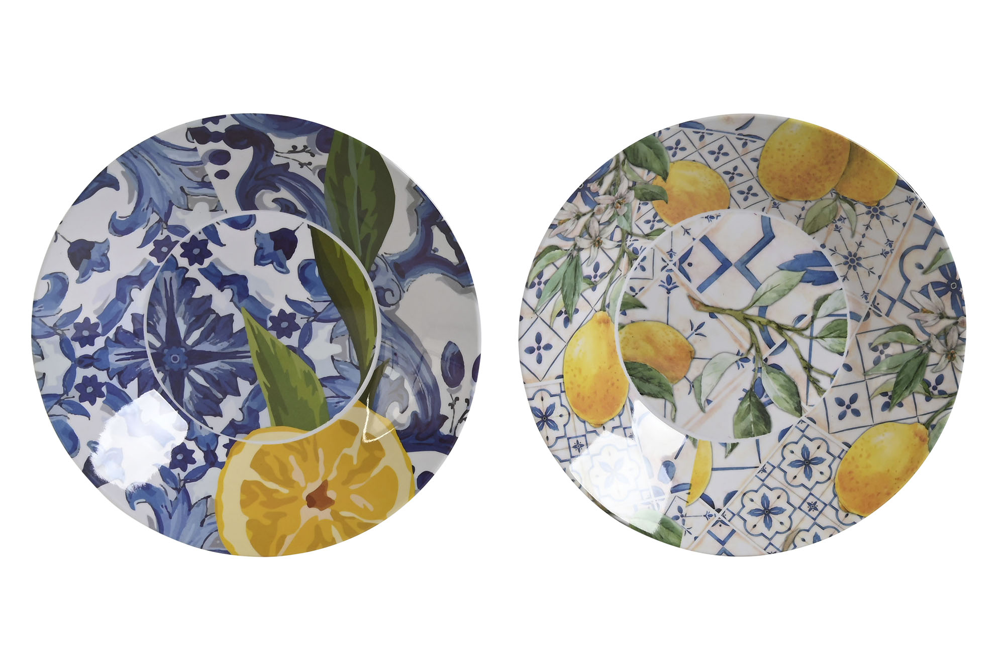 PLATO MELAMINA 23X23X3,6 AZULEJOS 2 SURT.