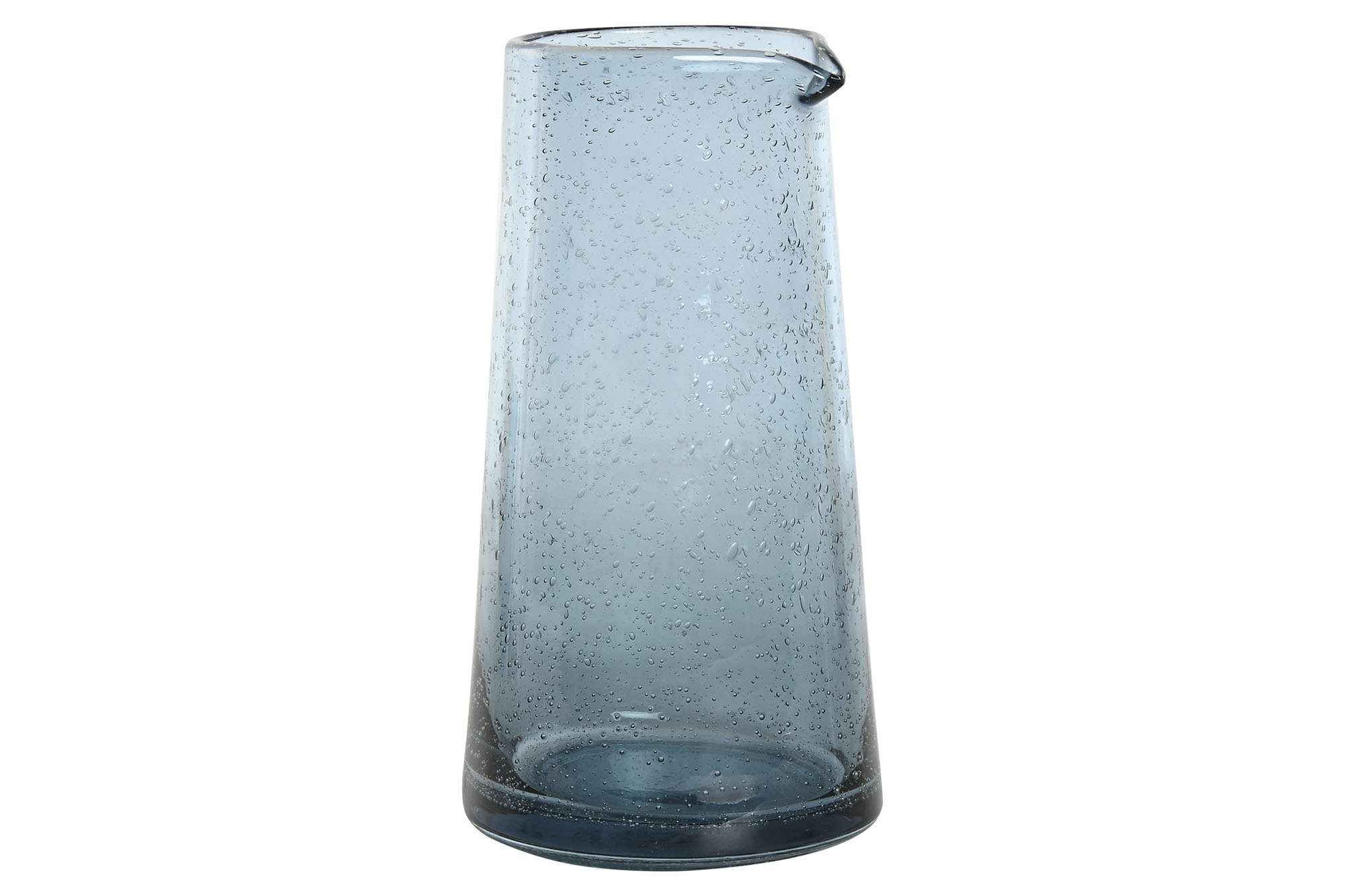 JARRA CRISTAL 11X11X19,7 1,1L BURBUJAS AZUL