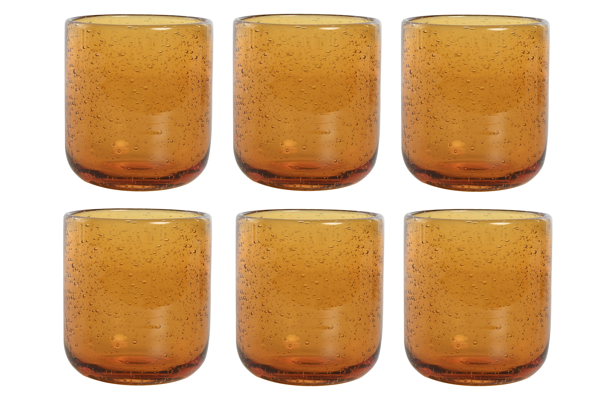 VASO SET 6 CRISTAL 8,3X8,3X9,3 320ML BURBUJAS