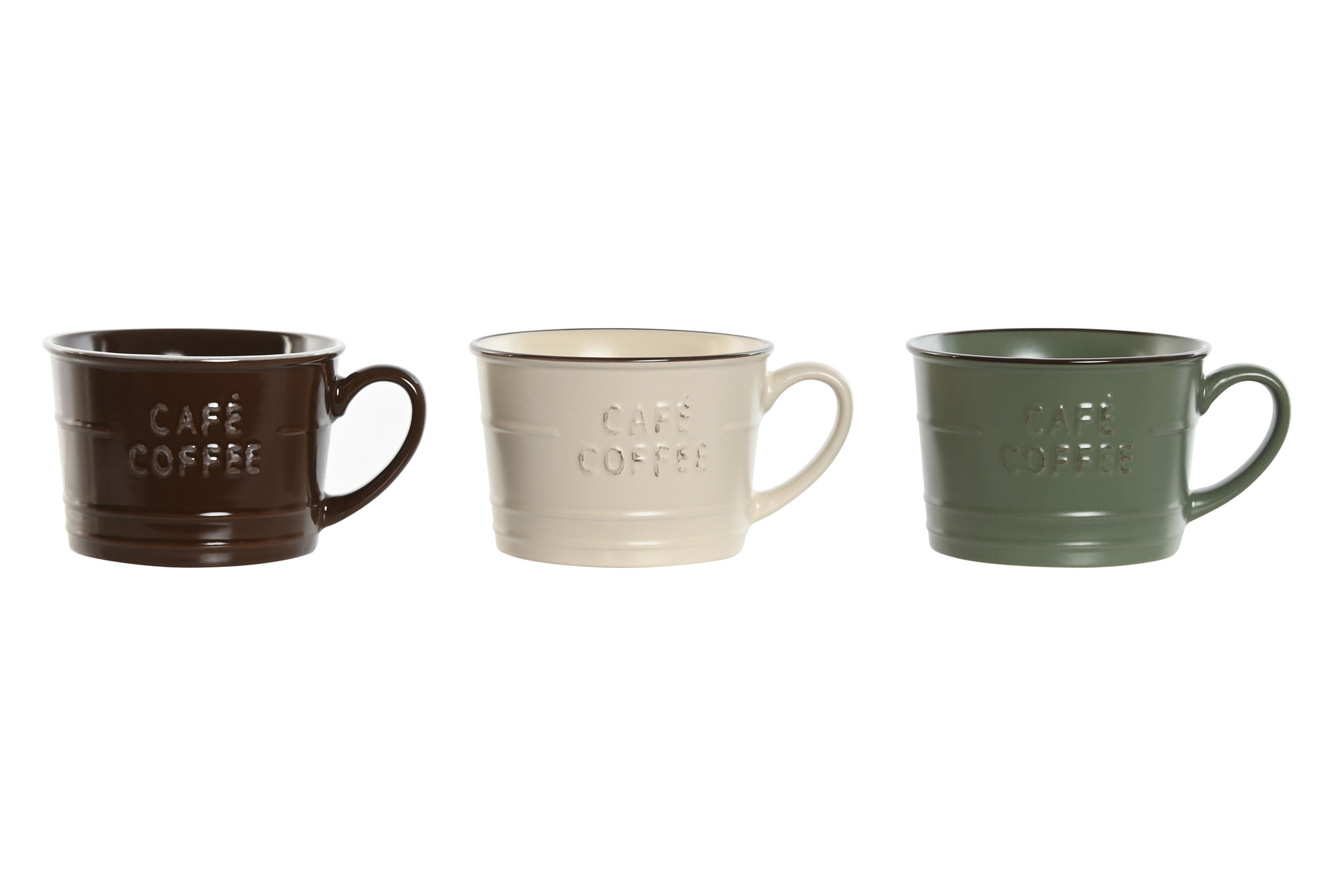 MUG GRES 12X11X7,5 420ML COFFEE RELIEVE 3 SURT.