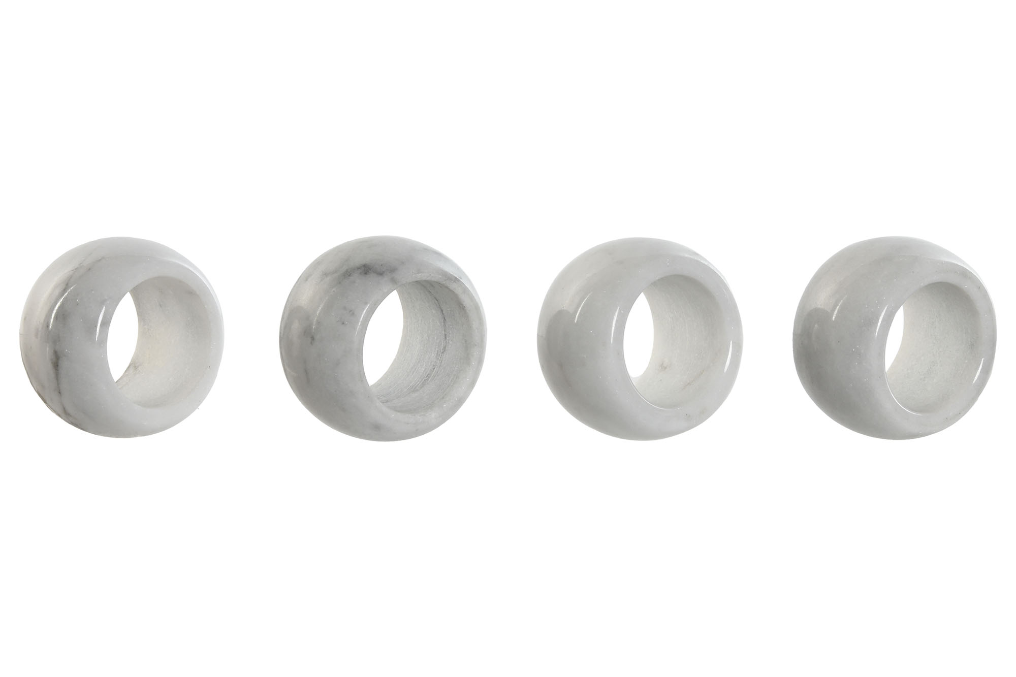 SERVILLETERO SET 4 MARMOL 4,8X4,8X3,3 BLANCO