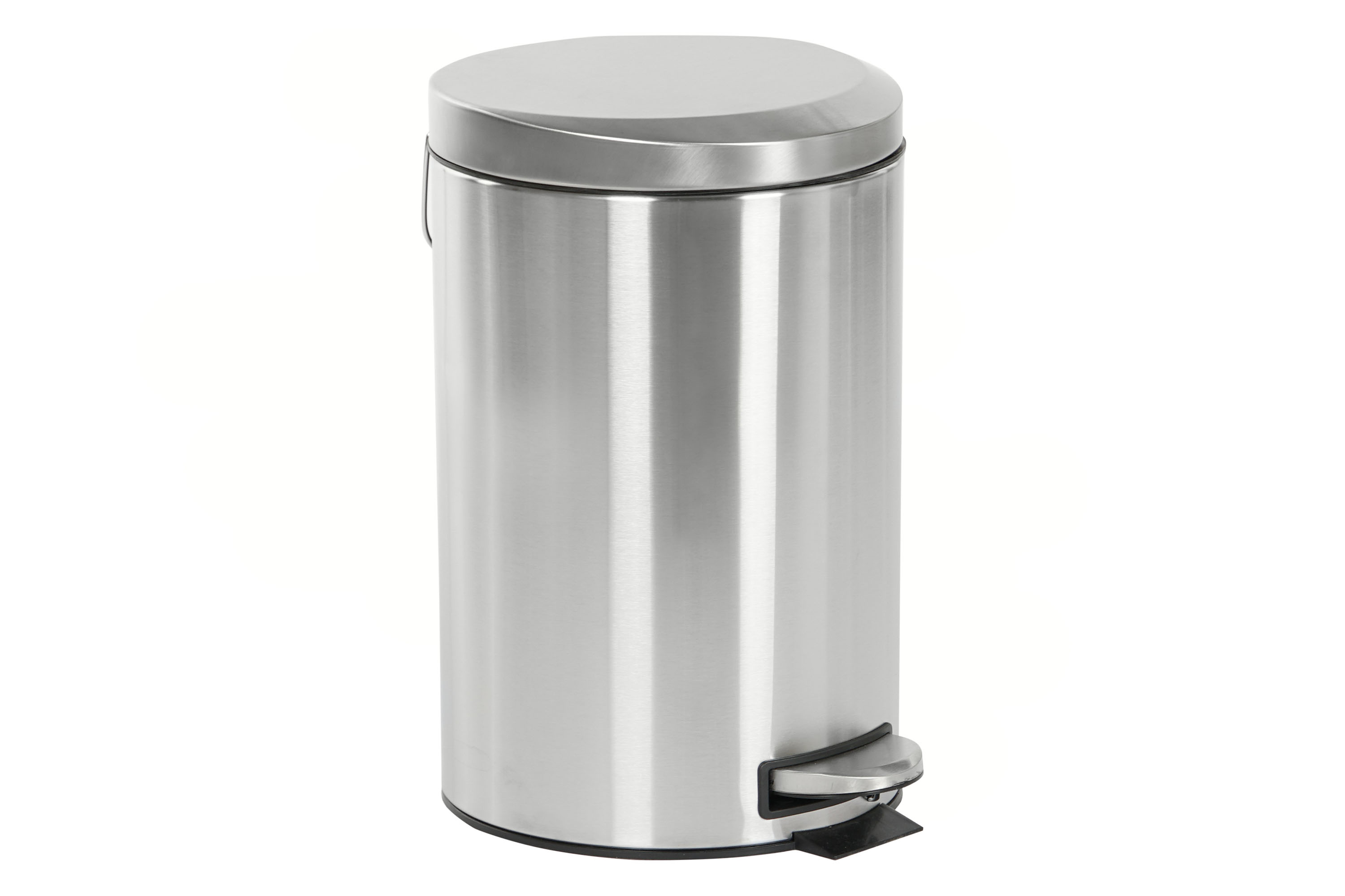 PAPELERA INOX PP 25X25X39 12L MATE PLATEADO