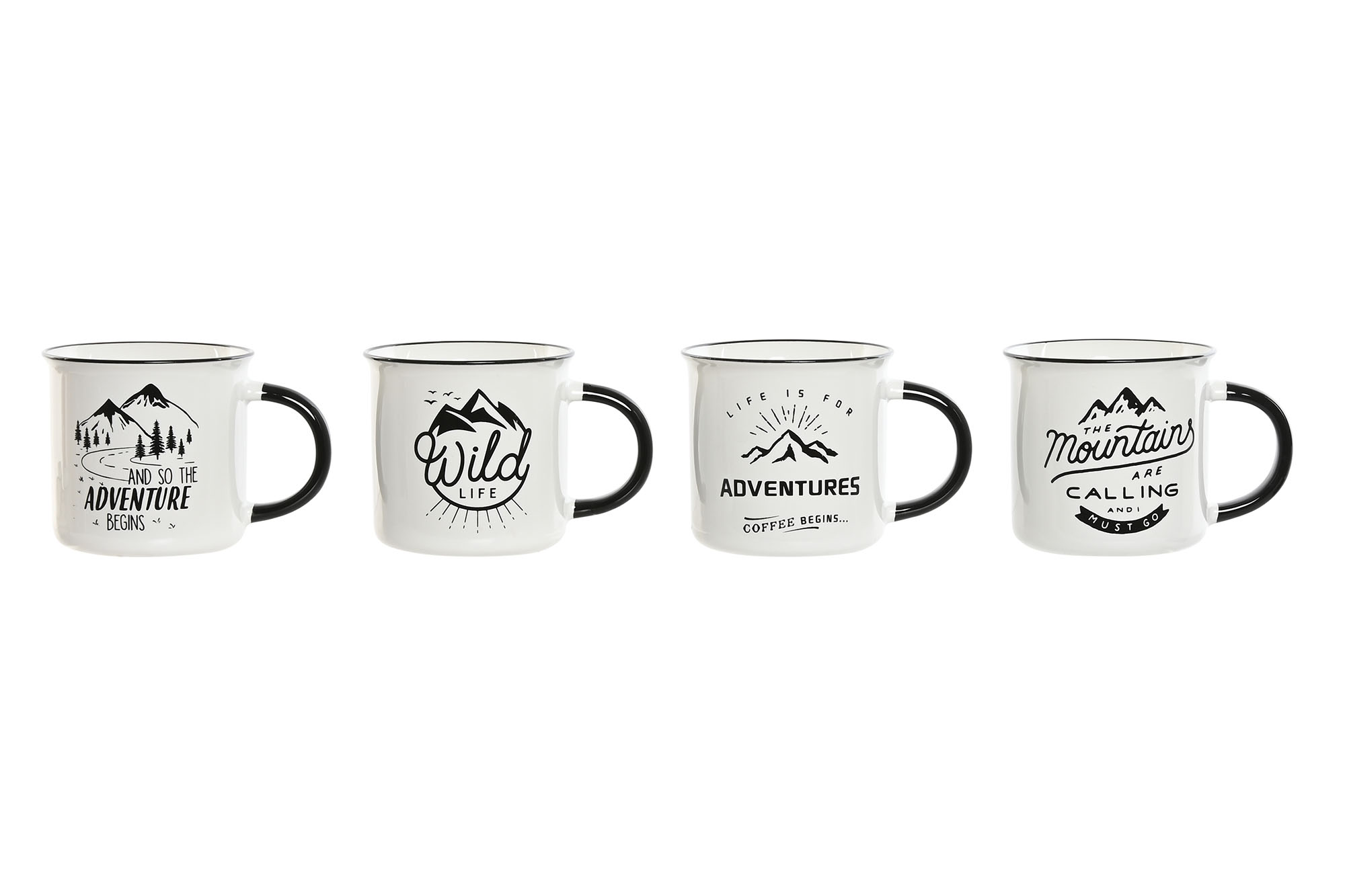 MUG PORCELANA 9,4X8,7X8 340ML MONTAÑA 4 SURT.