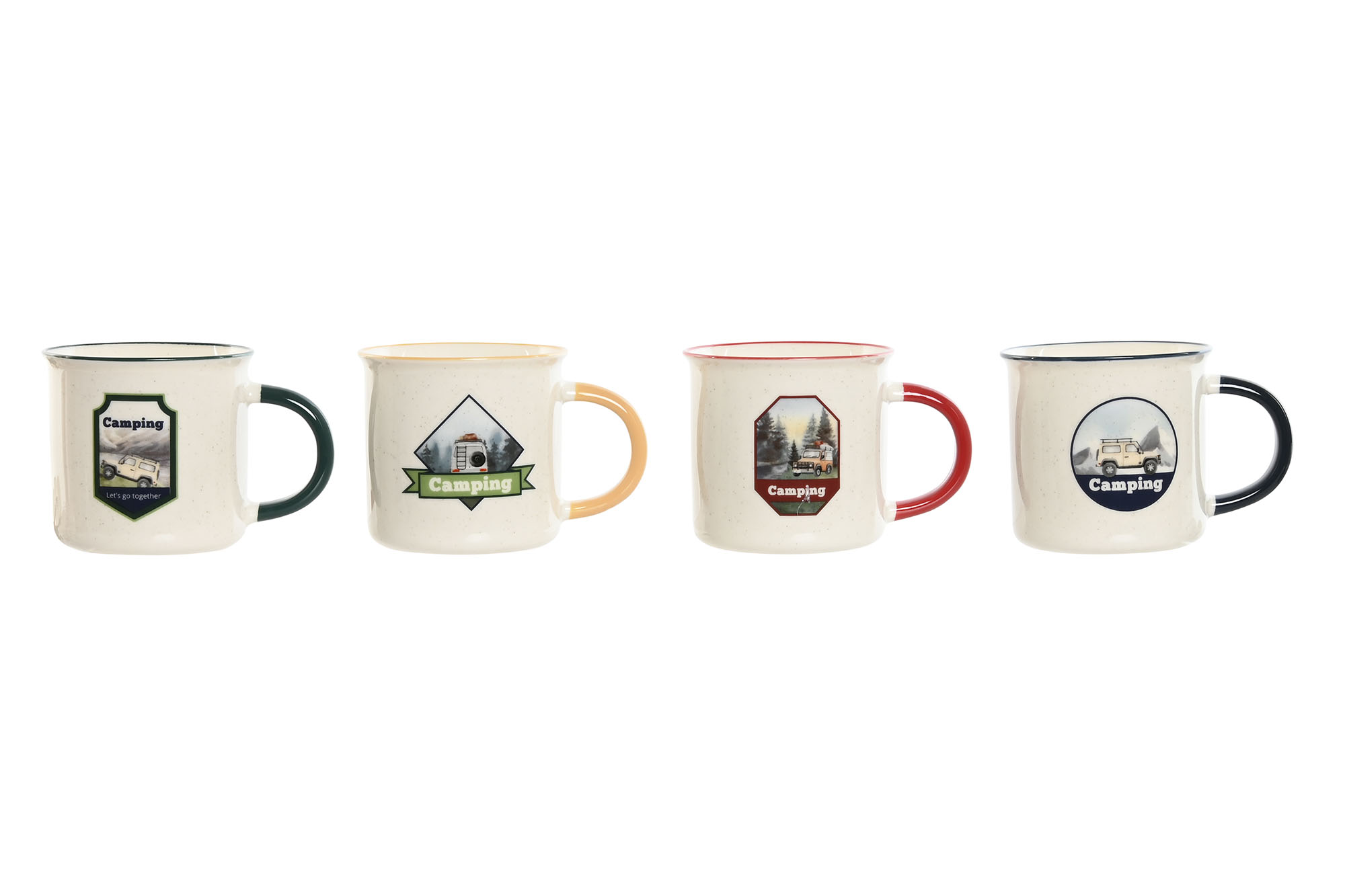 MUG PORCELANA 9,4X8,7X8 340ML CAMPER 4 SURT.