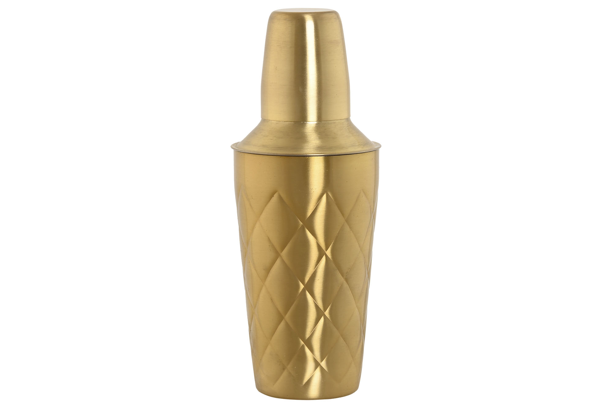 COCTELERA INOX 9,5X9,5X22 500 ML, MATE DORADO