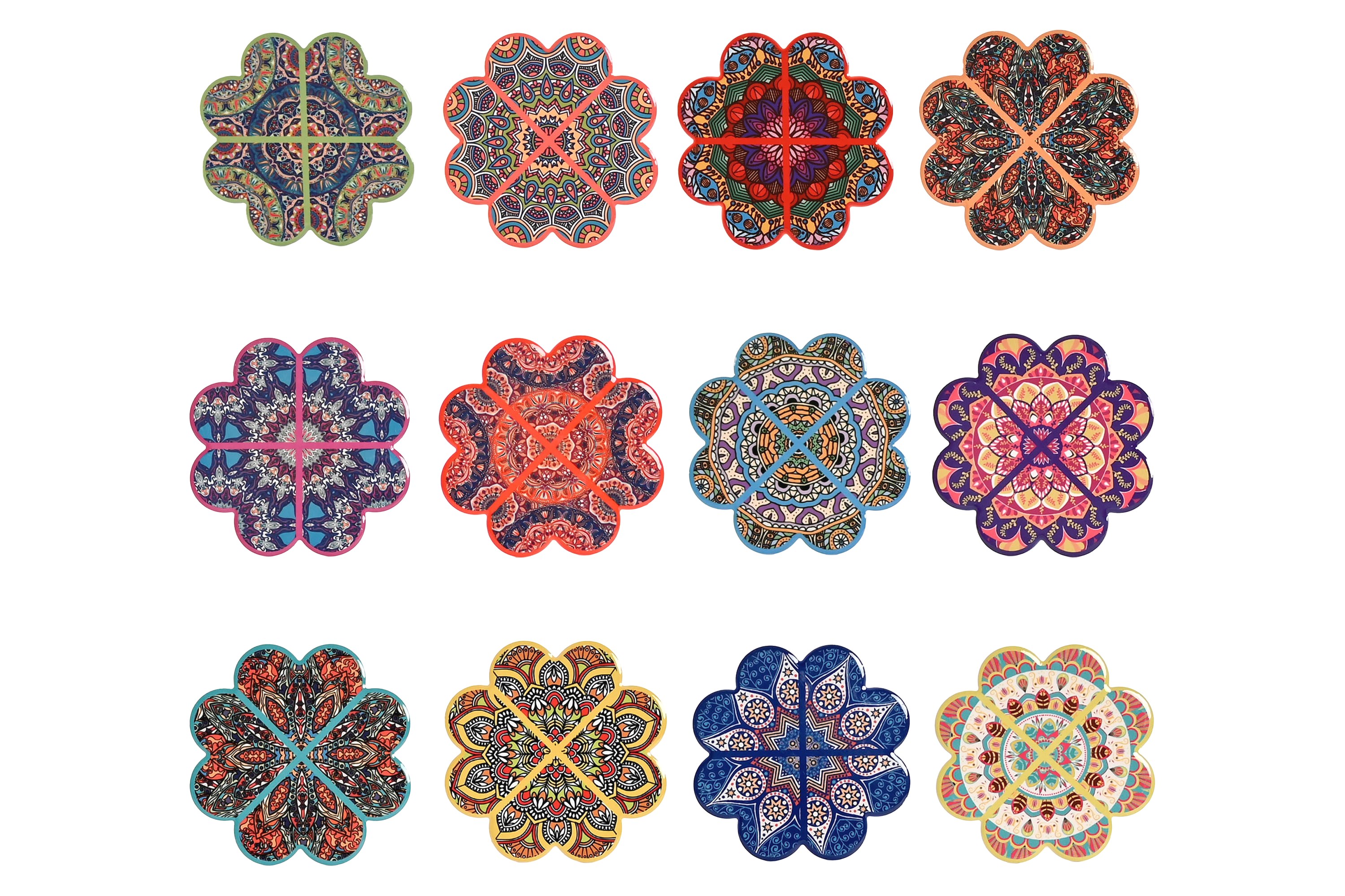 POSAVASOS DOLOMITE 11,5X11,5X0,5 MANDALA 12 SURT.
