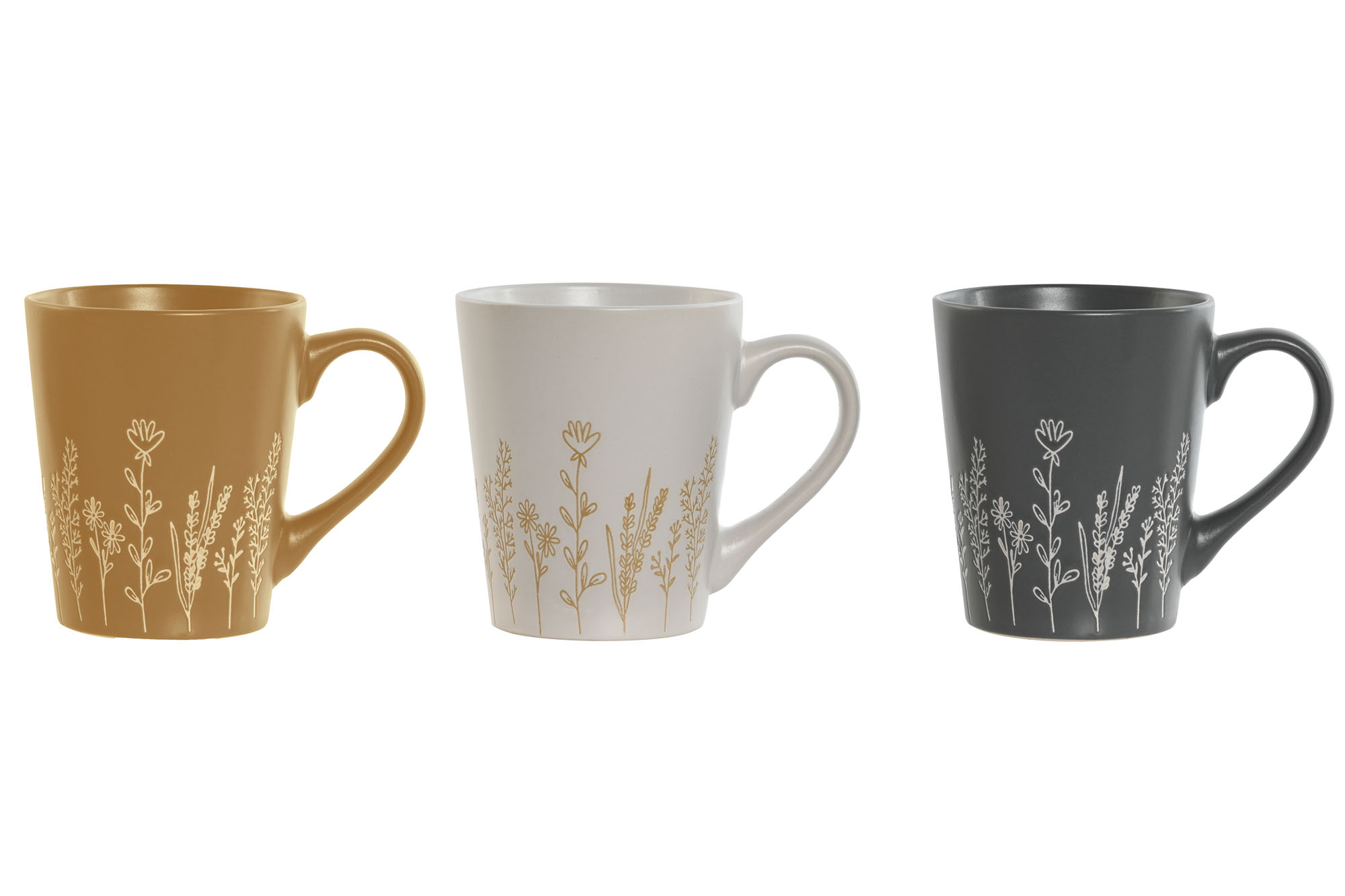 MUG GRES 12,5X9X10,6 360ML BOTANICO 3 SURT.